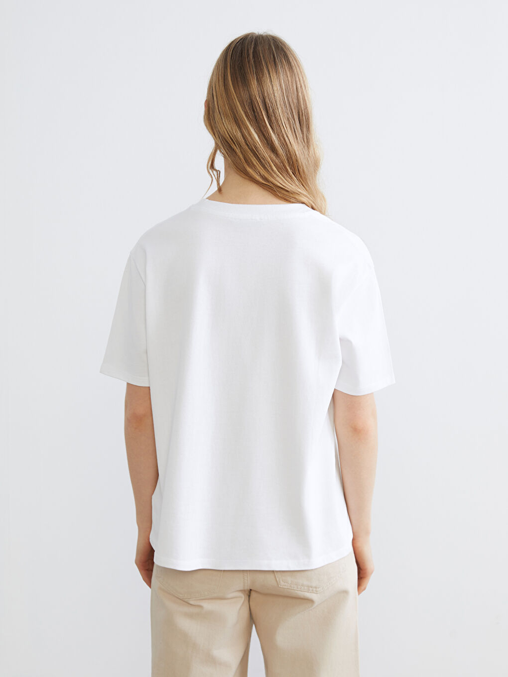 Әйелдер ақ Футболка-3