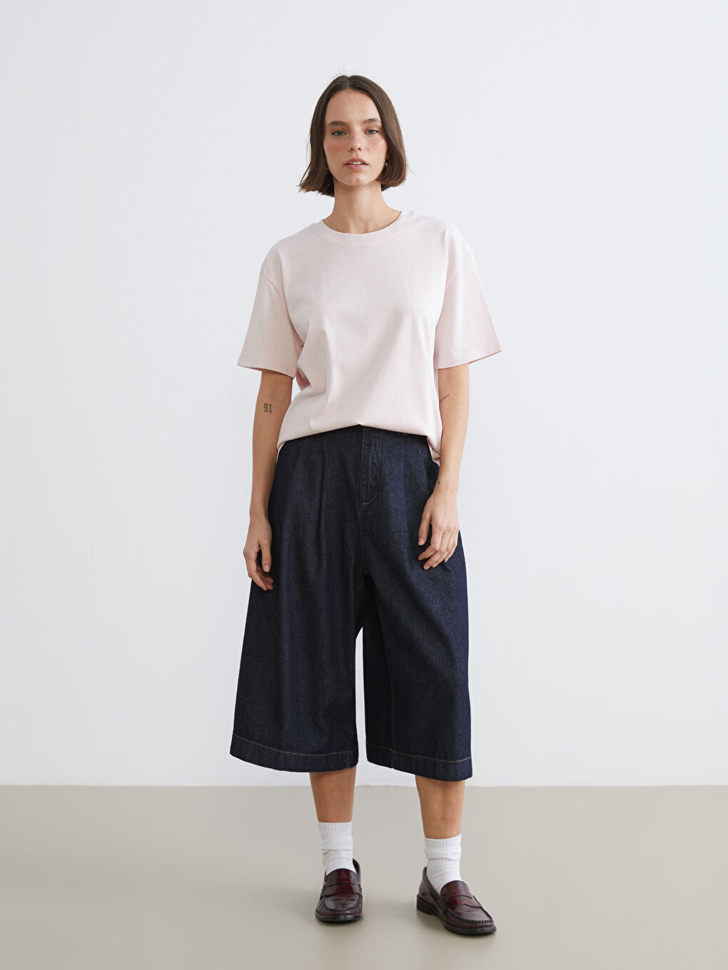 Әйелдер қызғылт Футболка-1