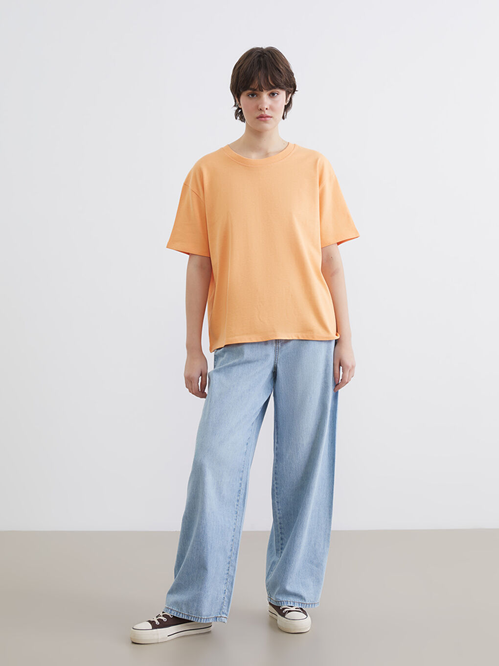 Crew Neck Women's T-Shirt-1