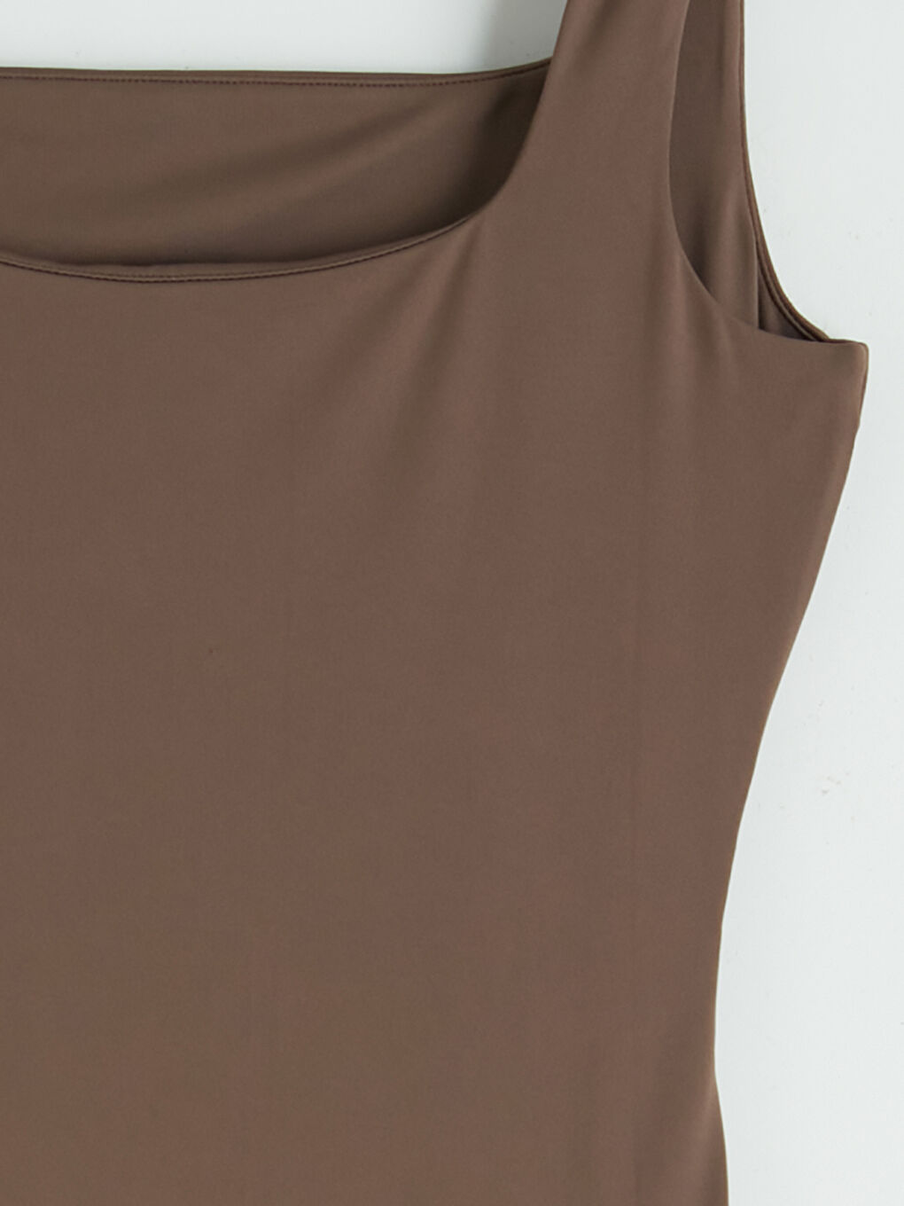 Kare Yaka Büzgülü Bodycon Elbise-3