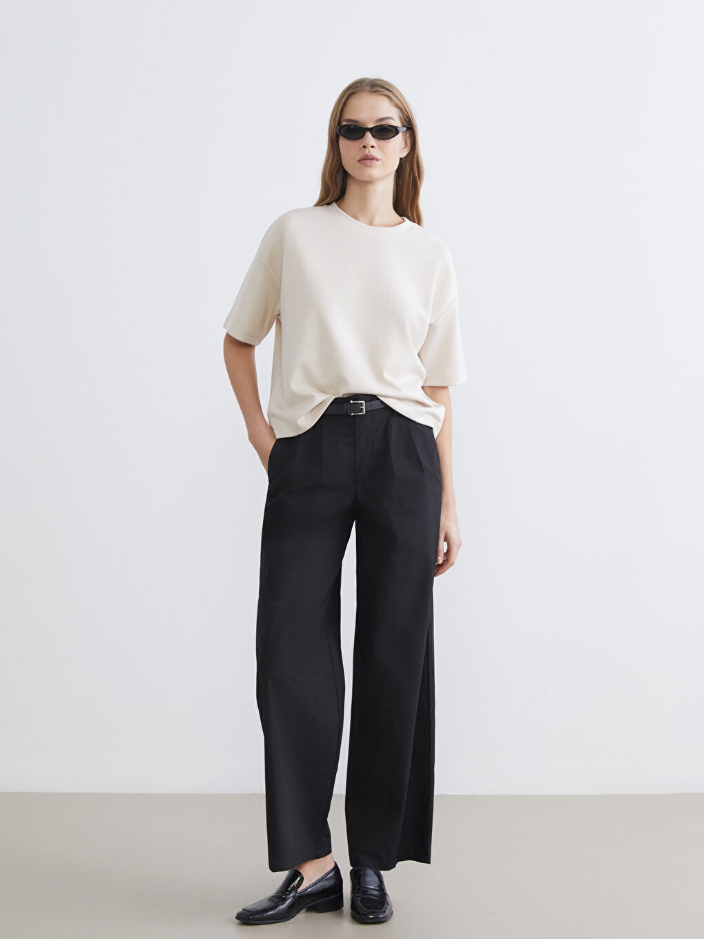 Жұмсақ жанасымды оверсайз футболка.-1