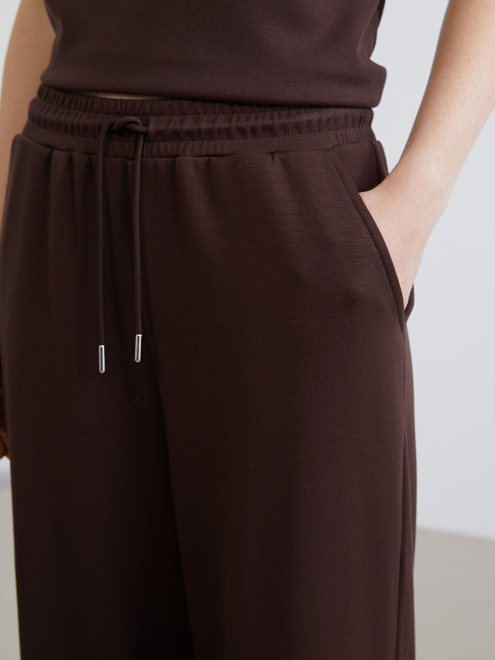 Әйелдер қоңыр Жайлы спорт шалбар-2