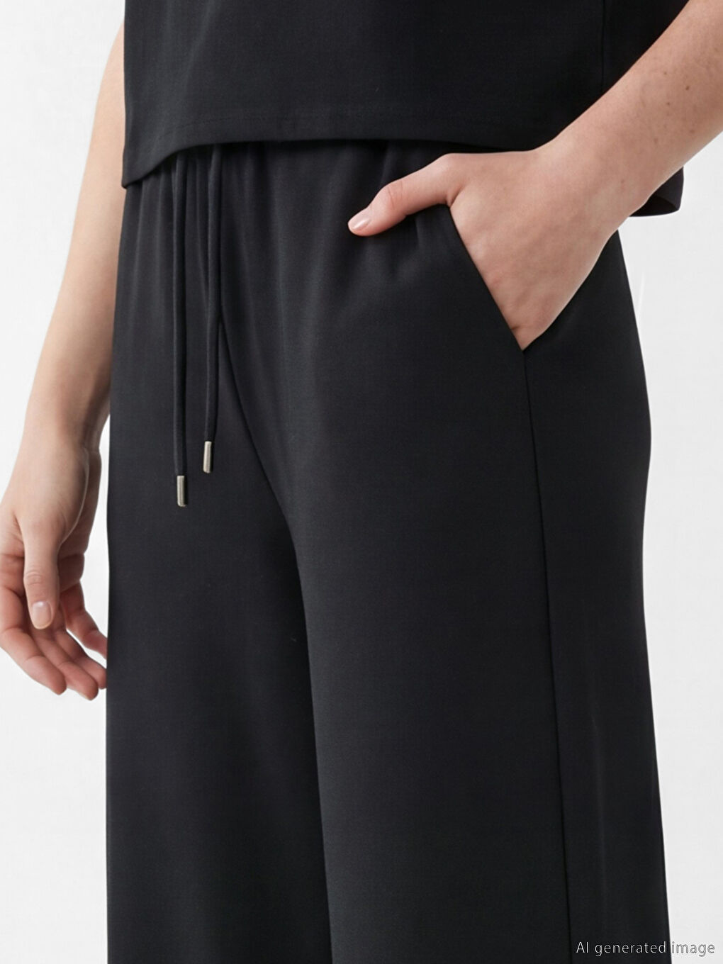 Elastic Waist Women's Thick Sweatpants-2