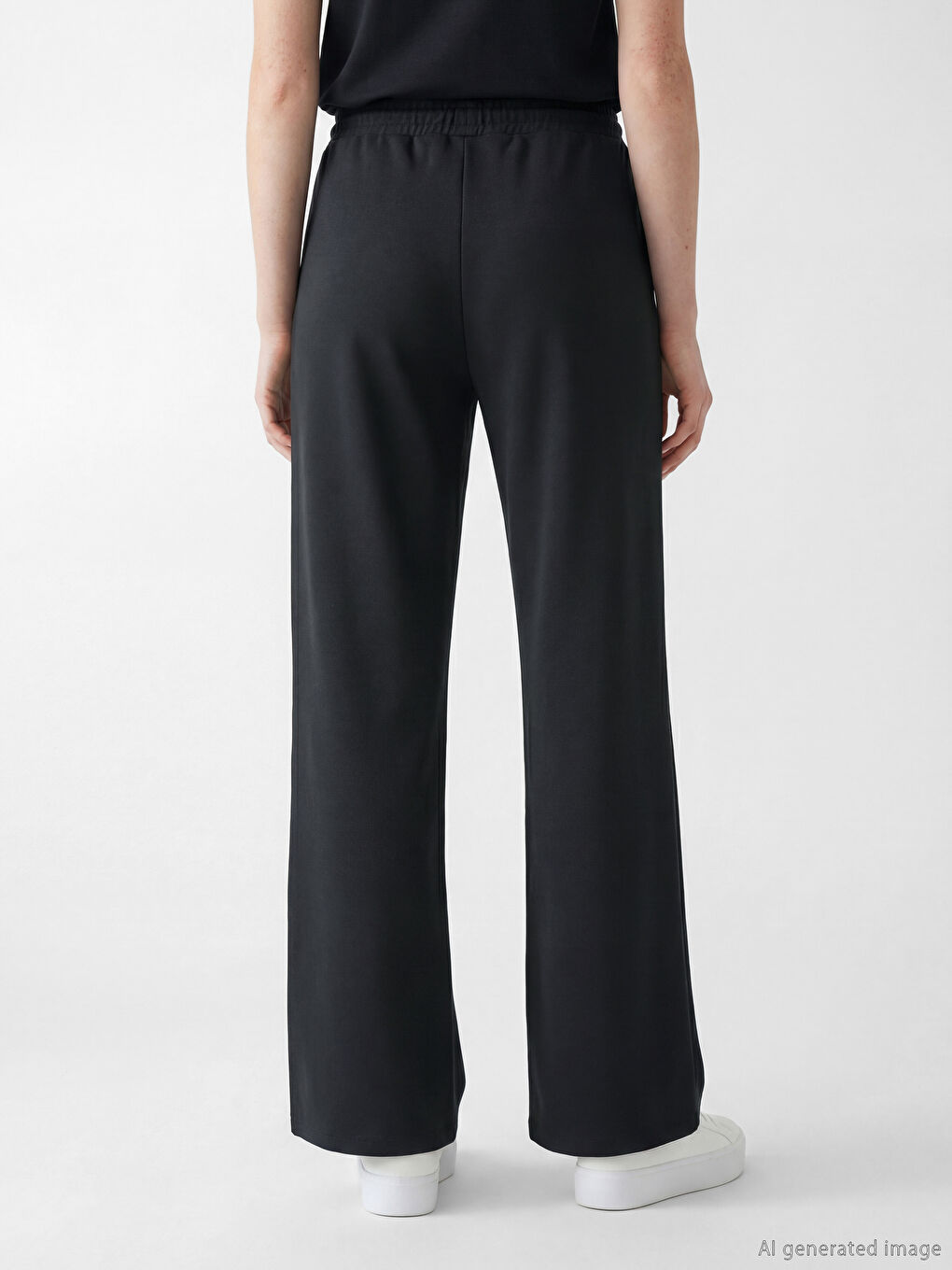 Elastic Waist Women's Thick Sweatpants-3