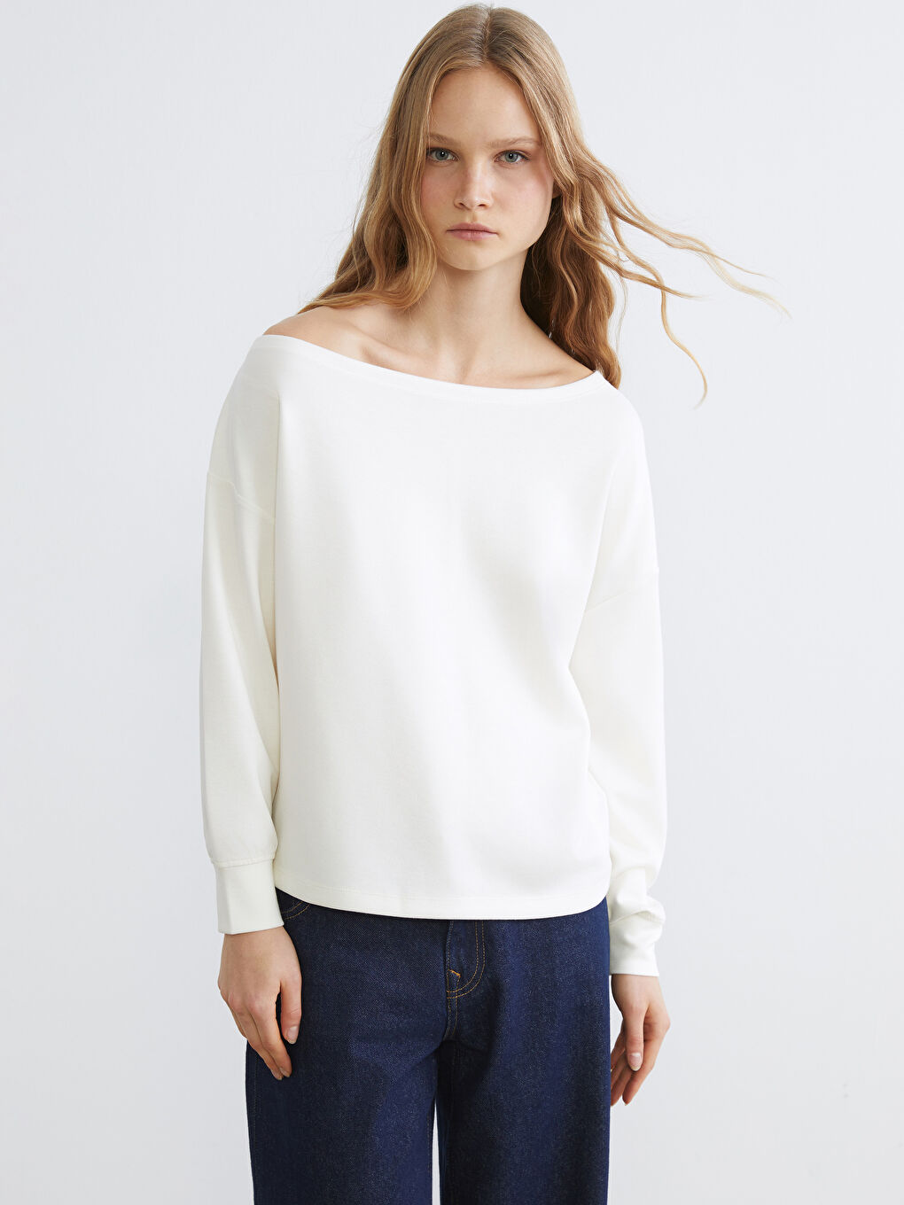 Boat Neck Soft Touch Women's Sweatshirt