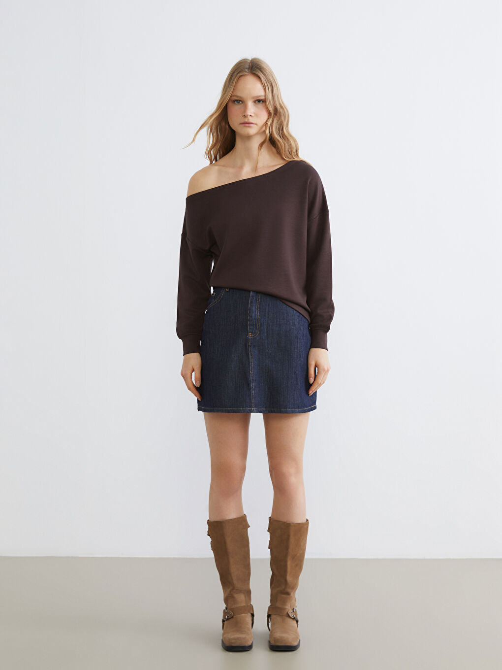 Boat Neck Soft Touch Women's Sweatshirt-1