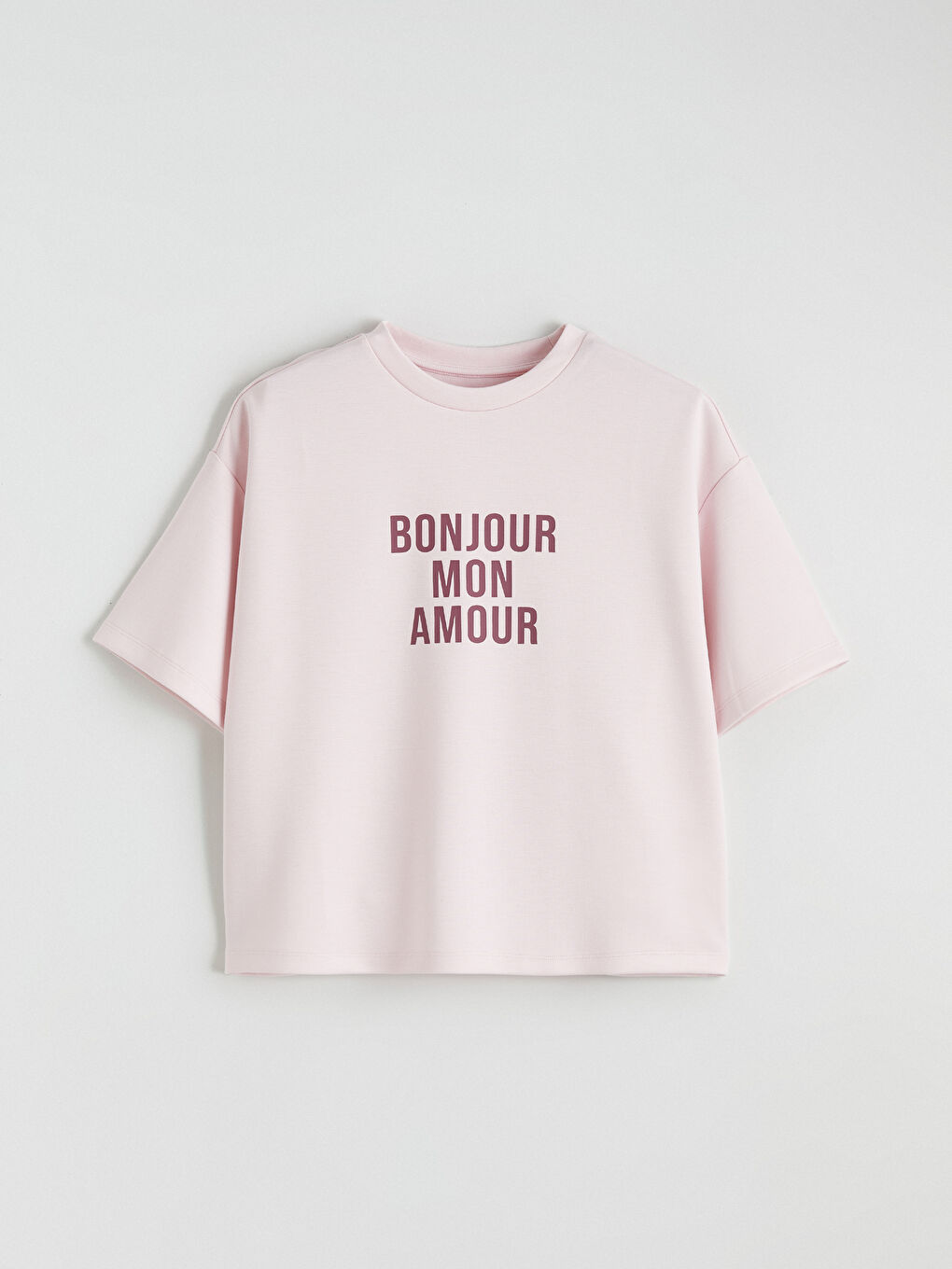 Women's crew neck oversized soft touch t-shirt.-4