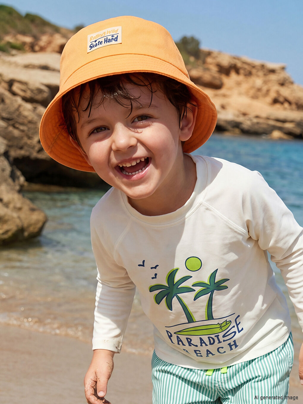 Boy ORANGE Bucket Hat