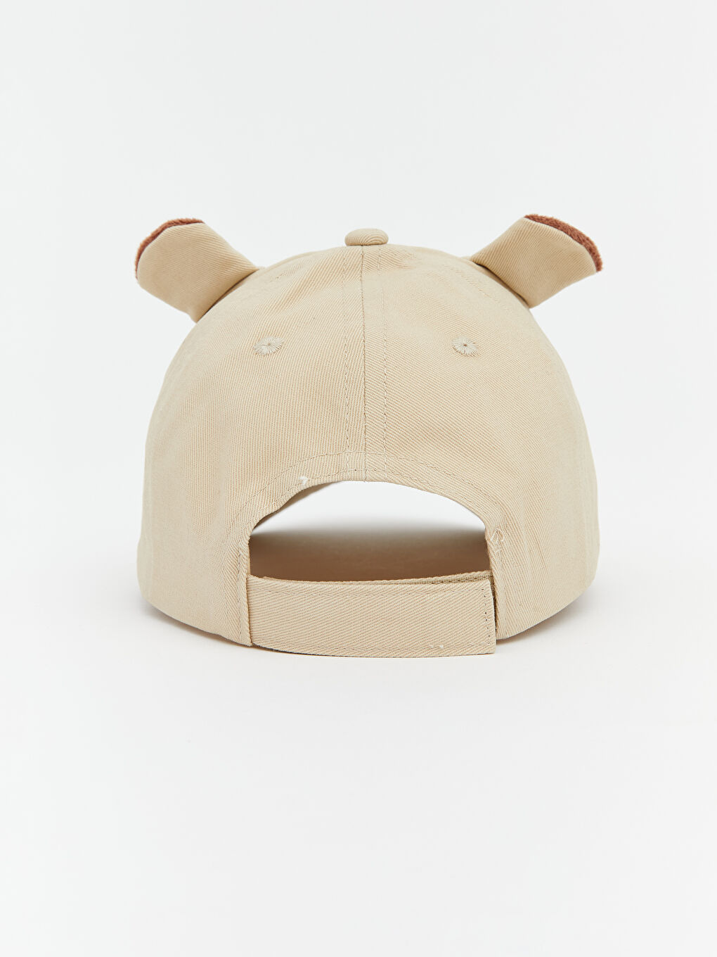 Bej Köpek Figürlü Erkek Bebek Kep Şapka -2