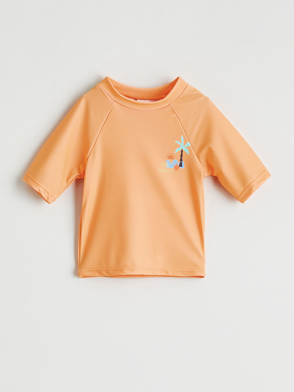 Turuncu Baskılı Erkek Bebek Mayo Takımı-1