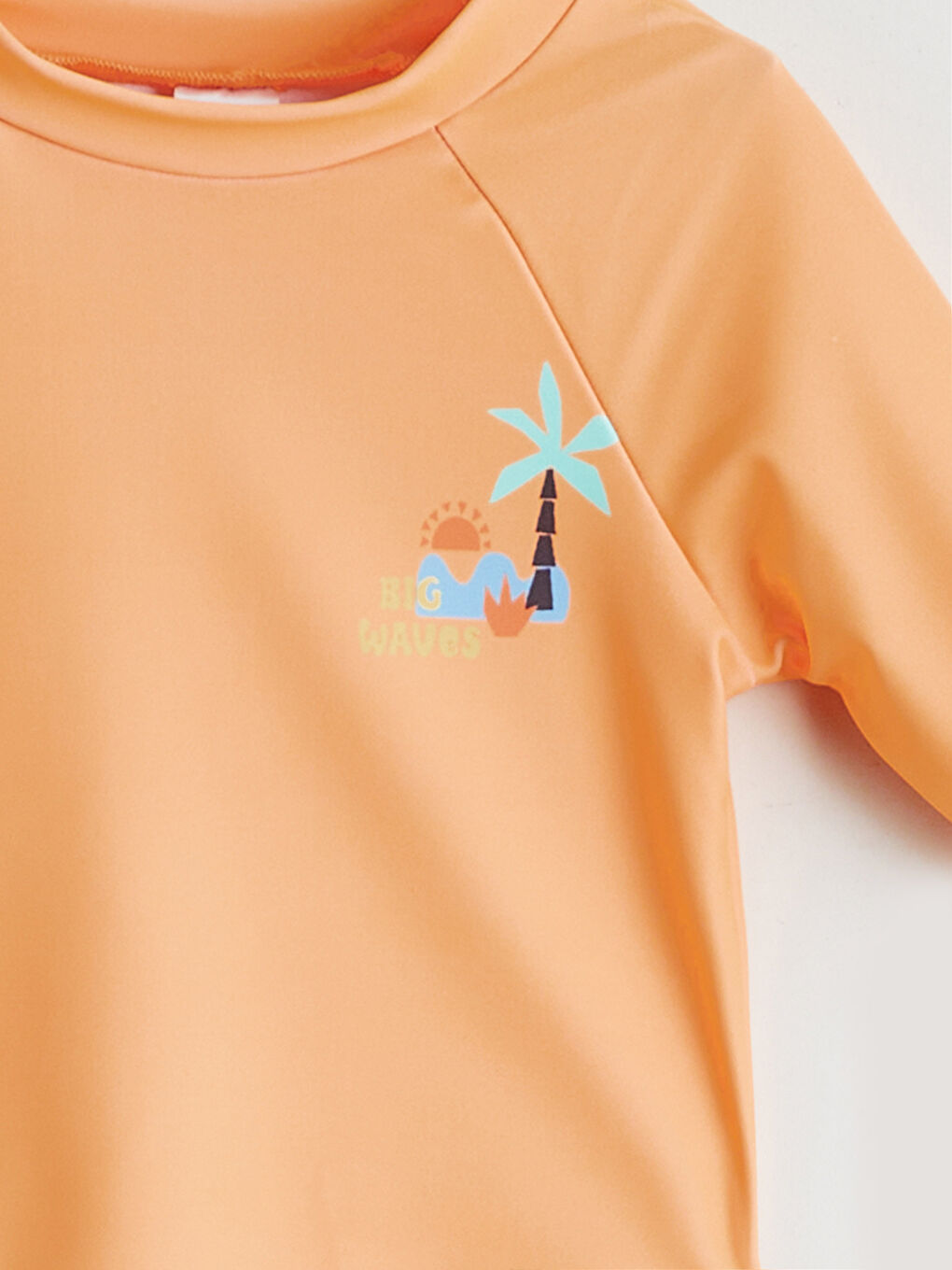 Turuncu Baskılı Erkek Bebek Mayo Takımı-5