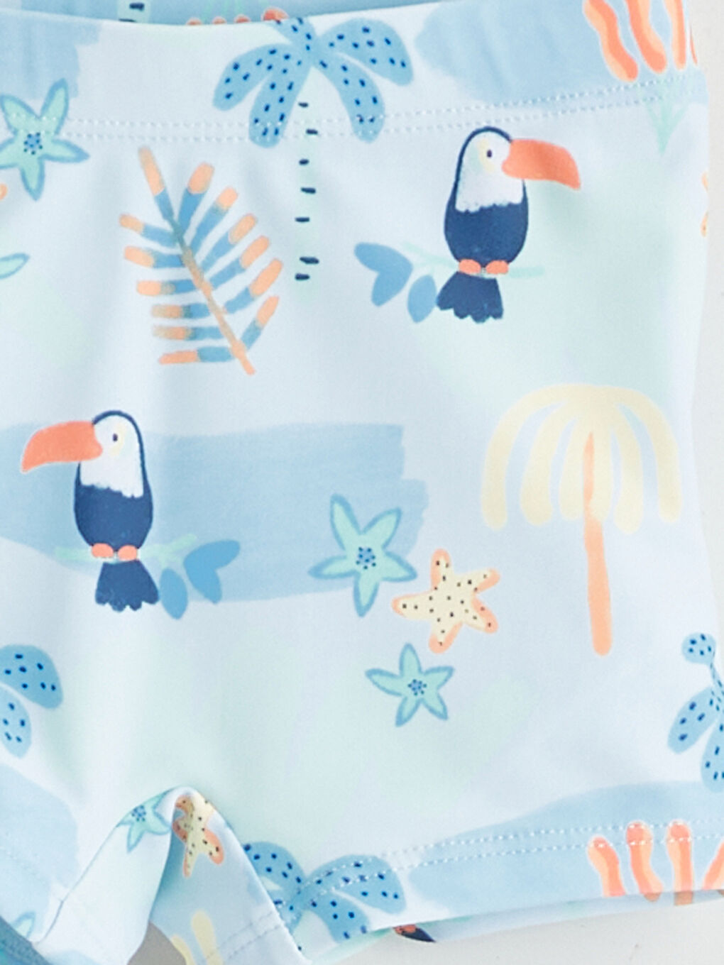 Turuncu Baskılı Erkek Bebek Mayo Takımı-6