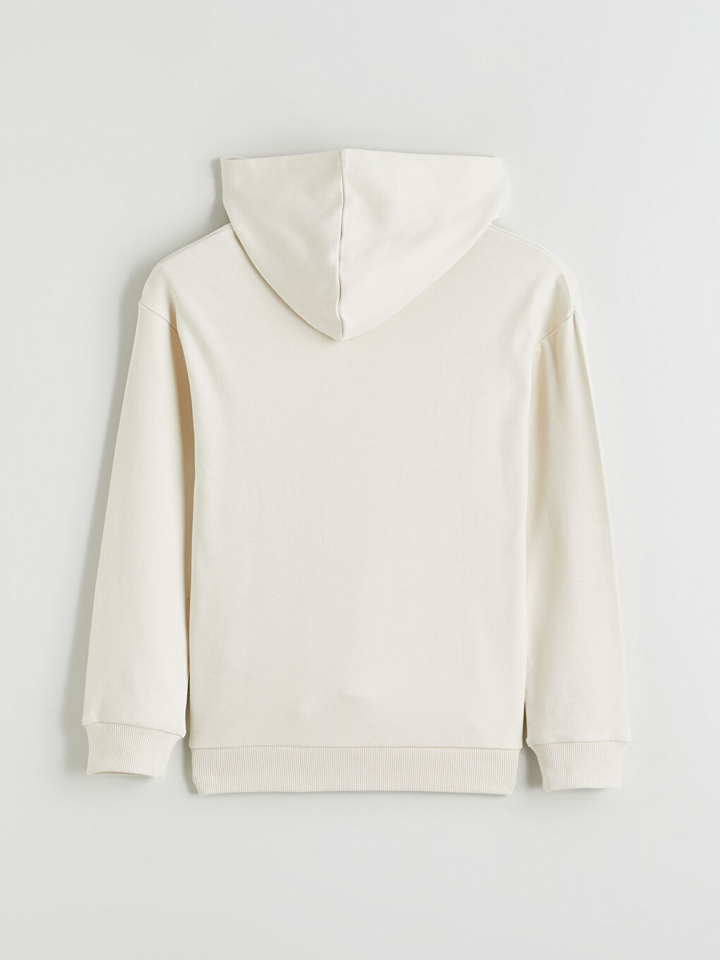 Bej Kapüşonlu Baskılı Erkek Çocuk Sweatshirt-2