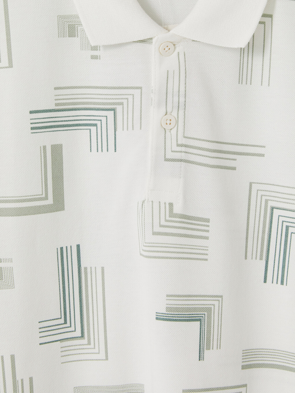 Polo Collar Patterned Men's T-shirt-5