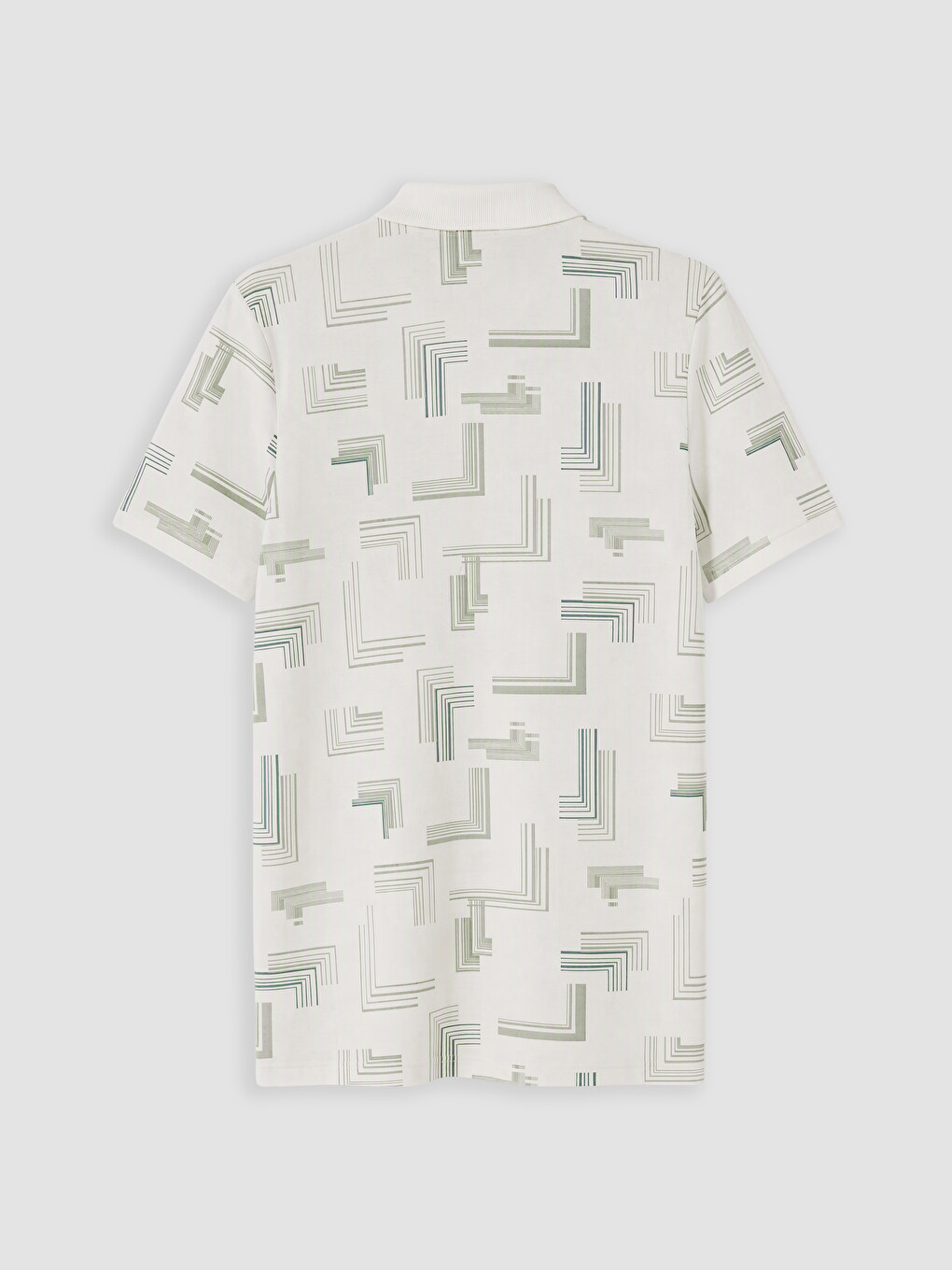 Polo Collar Patterned Men's T-shirt-6