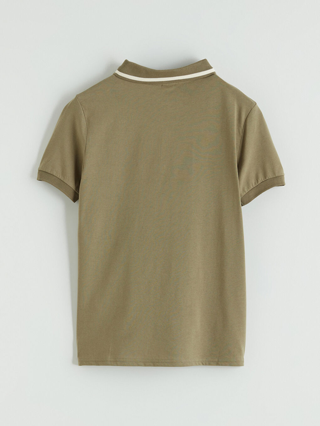 Haki Polo Yaka Erkek Çocuk Tişört-2