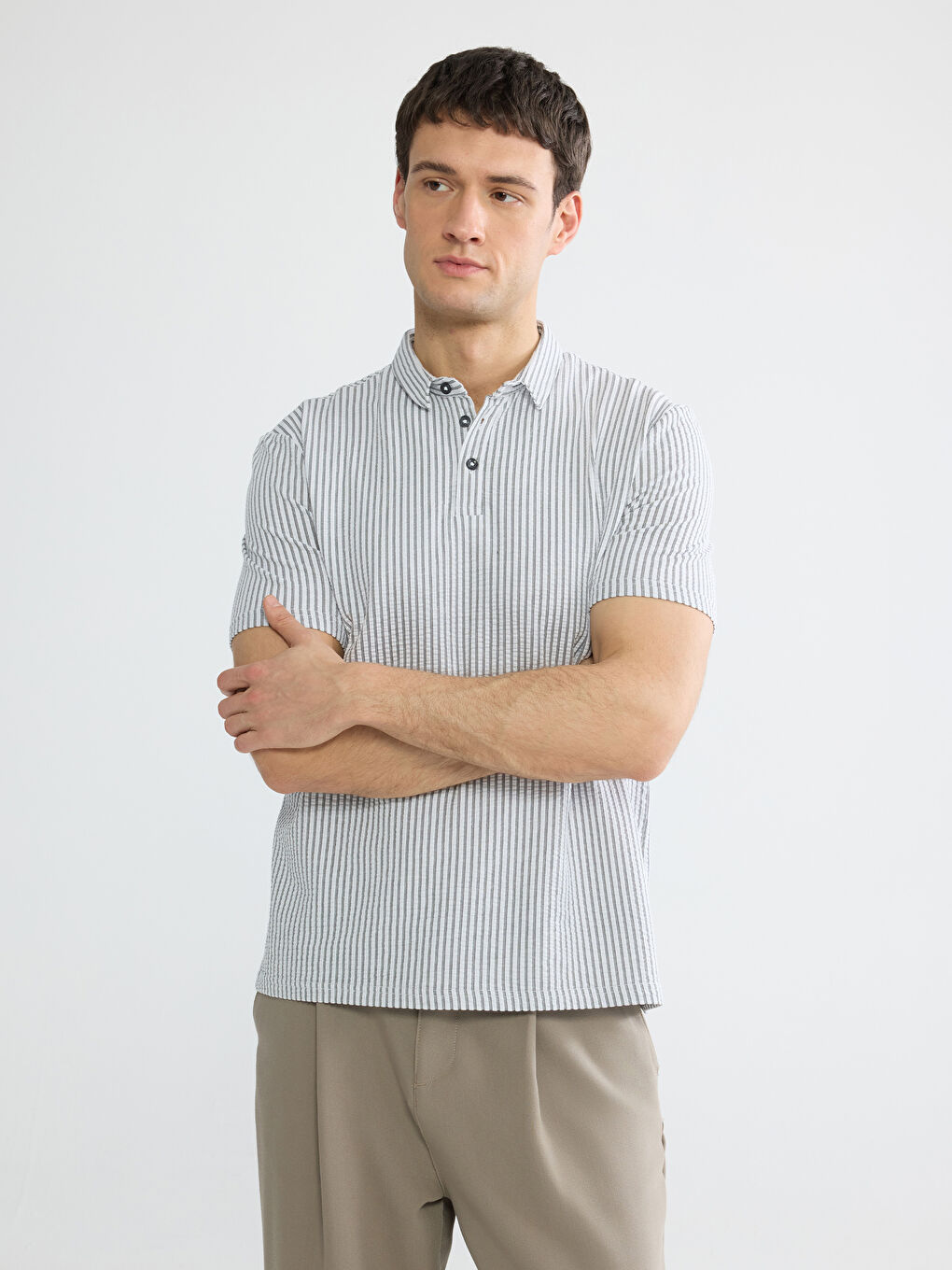 Striped Polo Shirt for Men