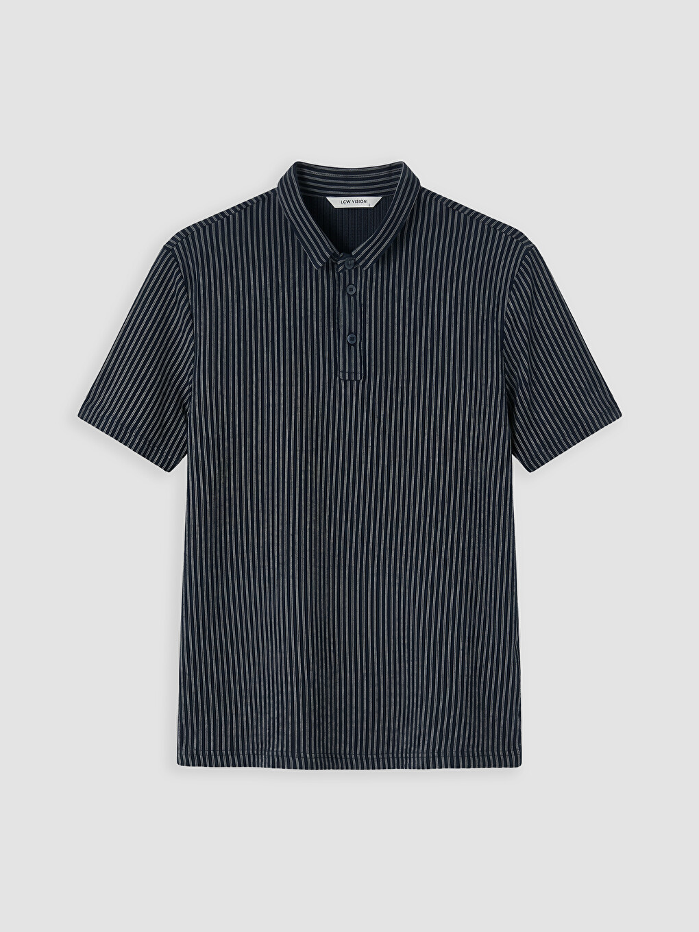 Polo Collar Striped Men's T-shirt-4