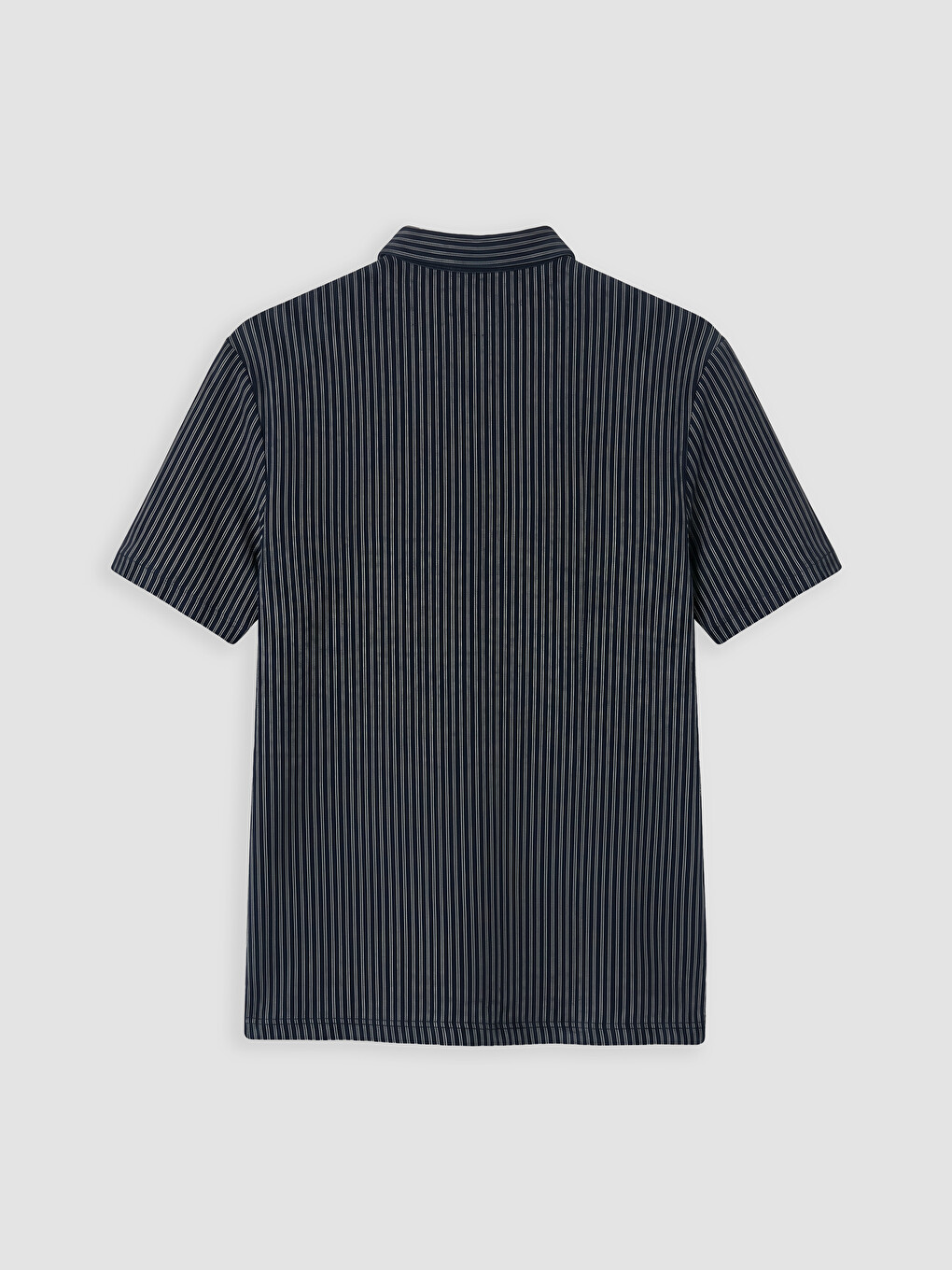 Polo Collar Striped Men's T-shirt-5