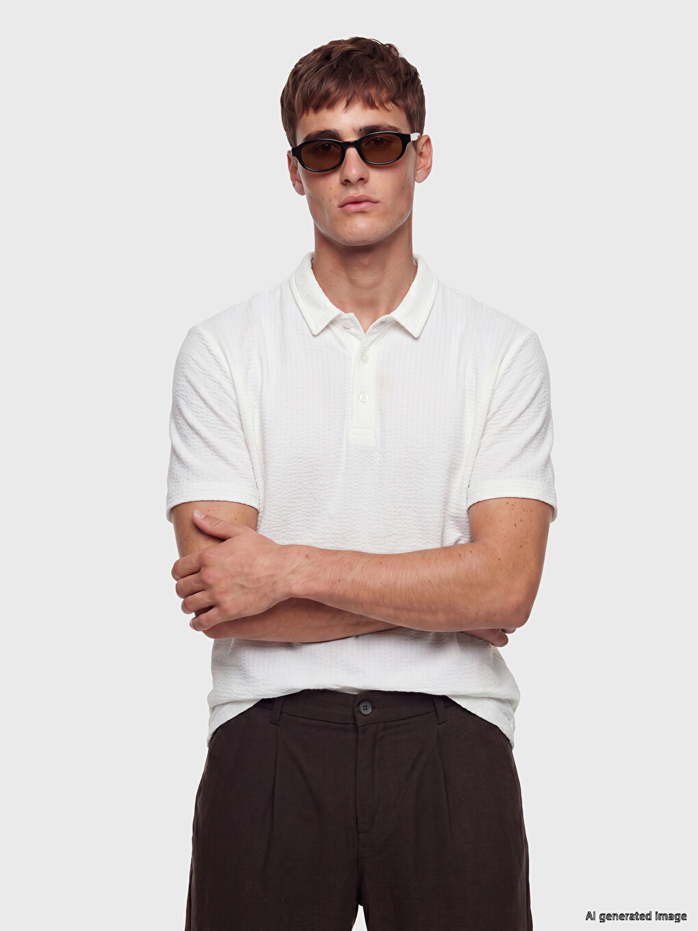 Polo Collar Striped Men's T-shirt