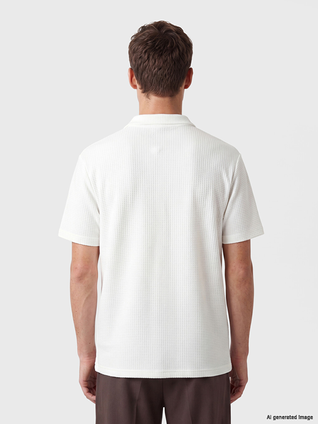 Polo Collar Striped Men's T-shirt-3