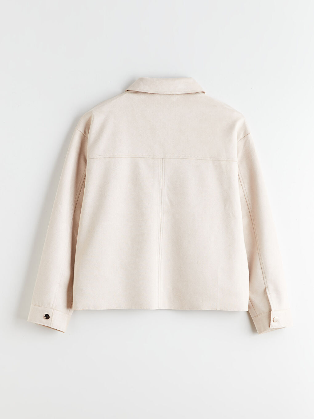 Оверсайз рубашка из искусственной замши для женщин-5