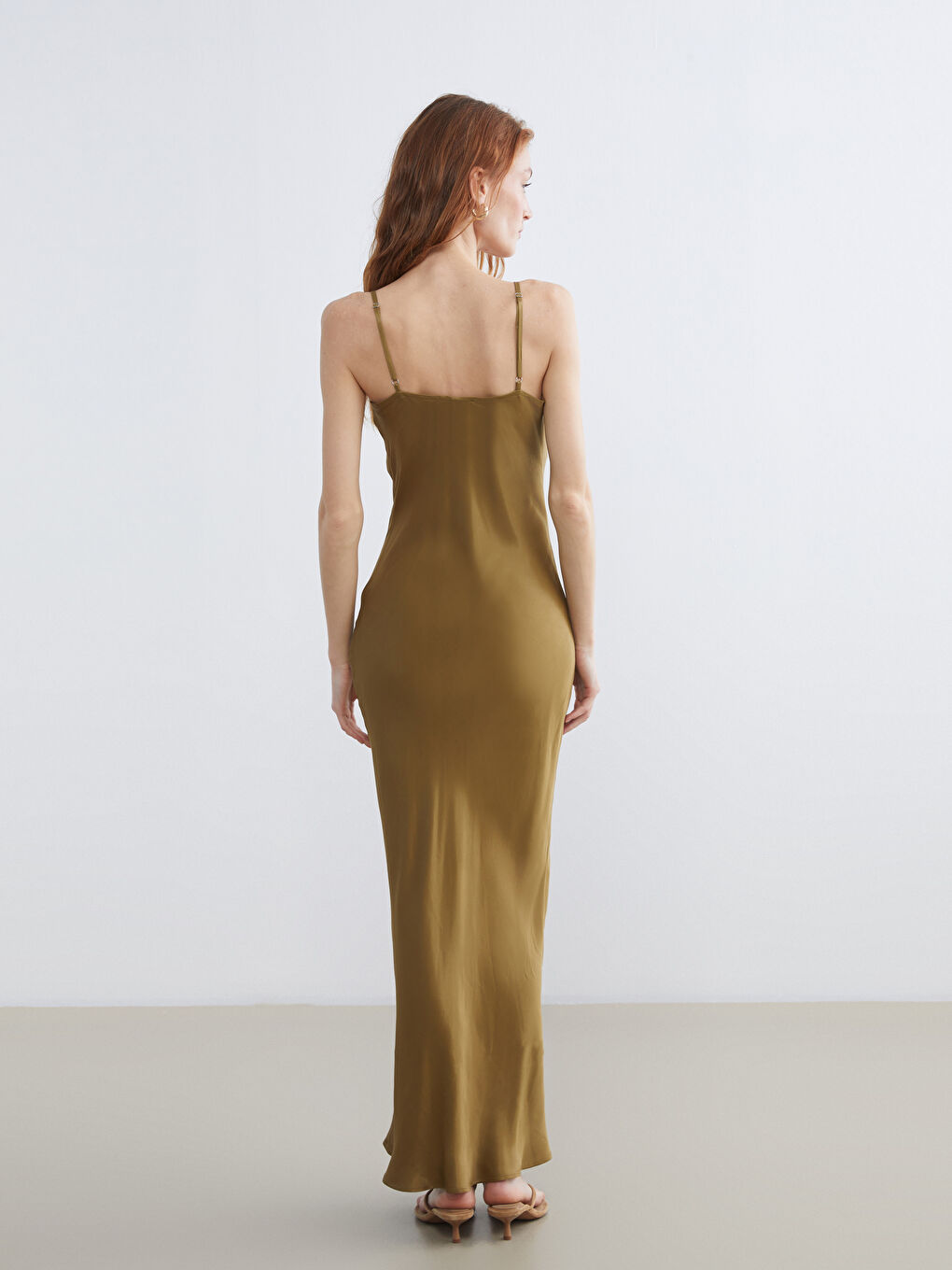 Женщины Хаки Платье-3