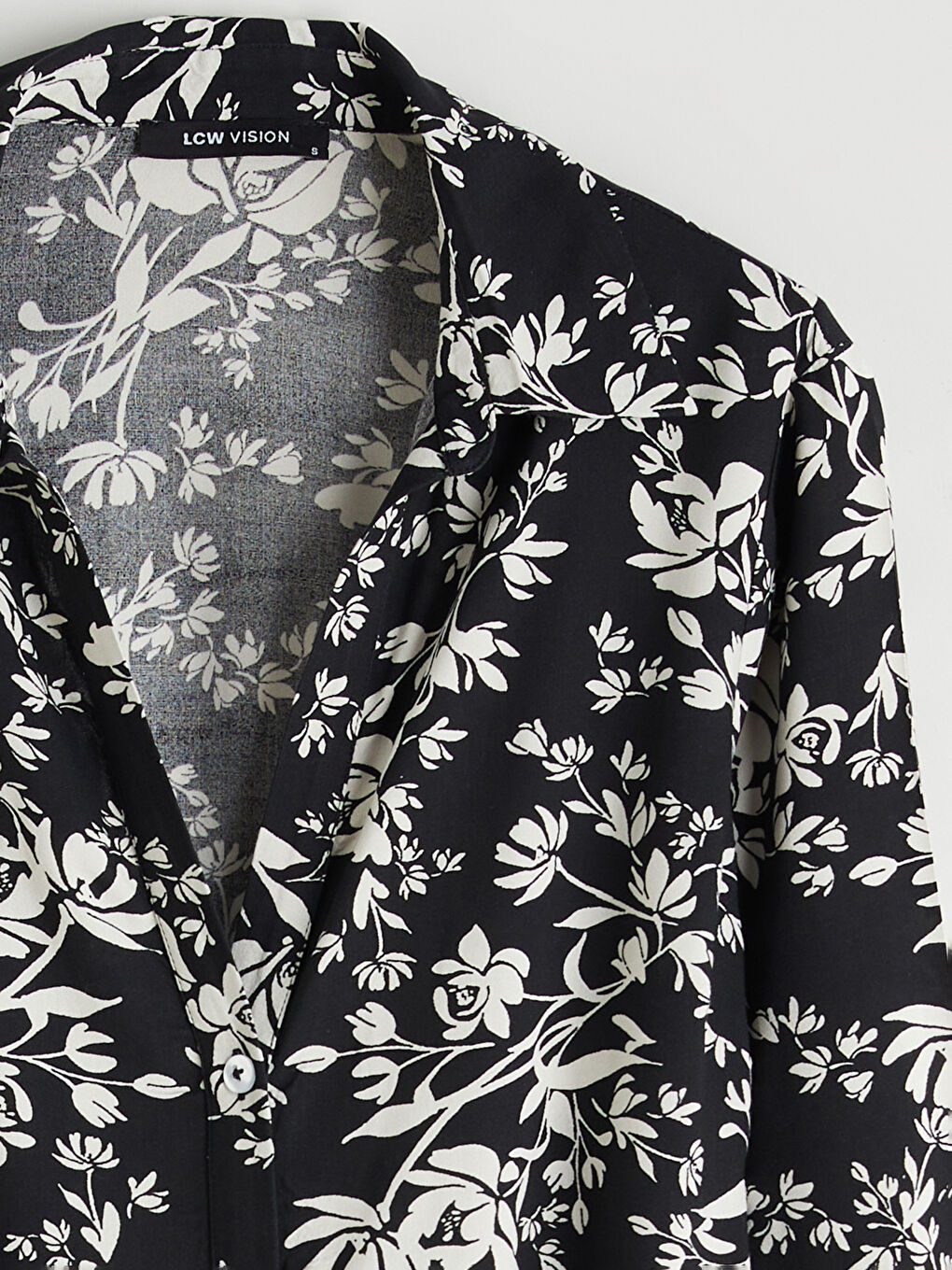 Гүлді өрнекті поплин жейде-көйлек белдікпен-5