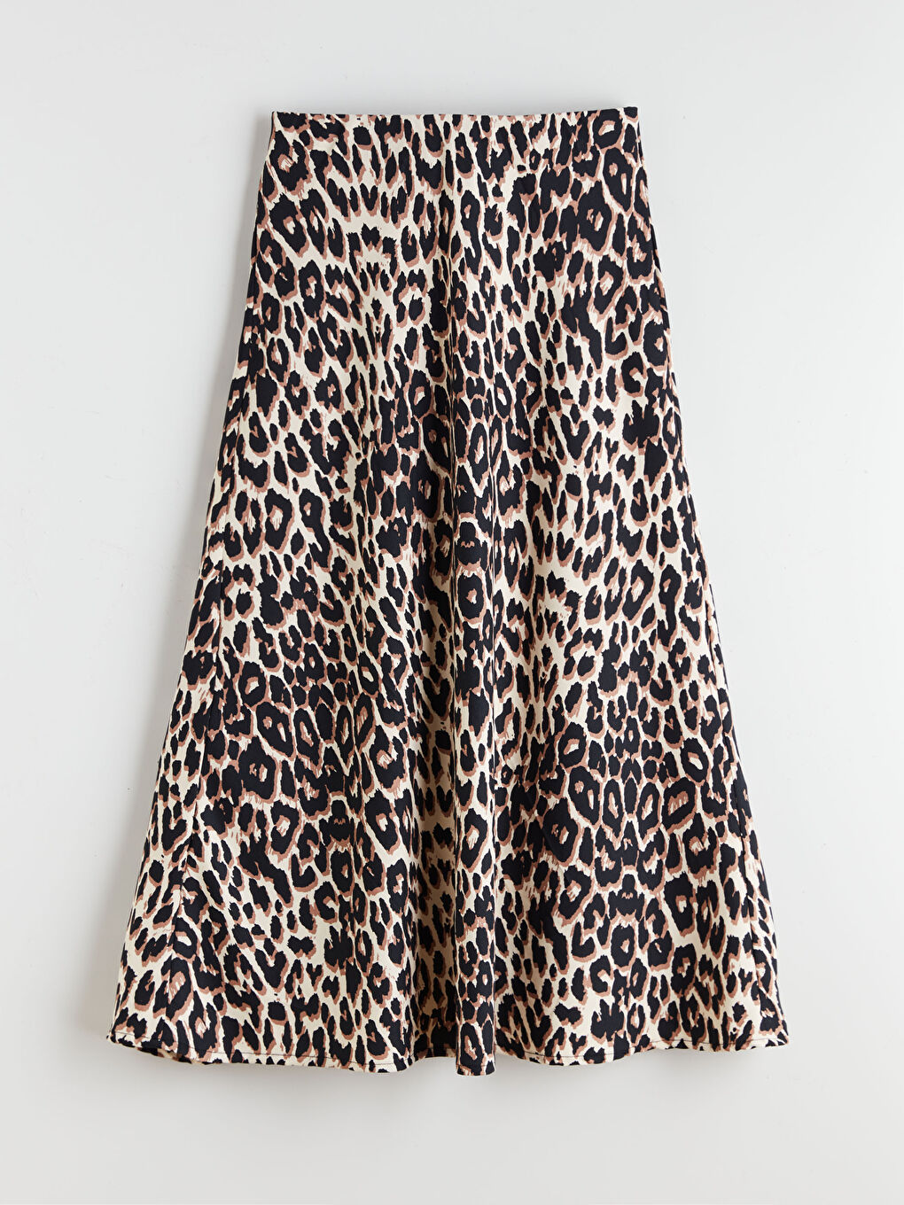 Юбка с леопардовым принтом и эластичным поясом-5