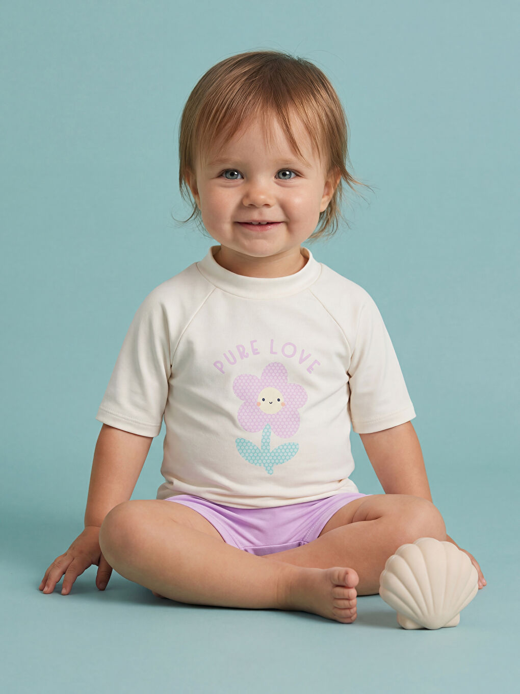 Beba djevojčica EKRU Komplet kupaći kostim