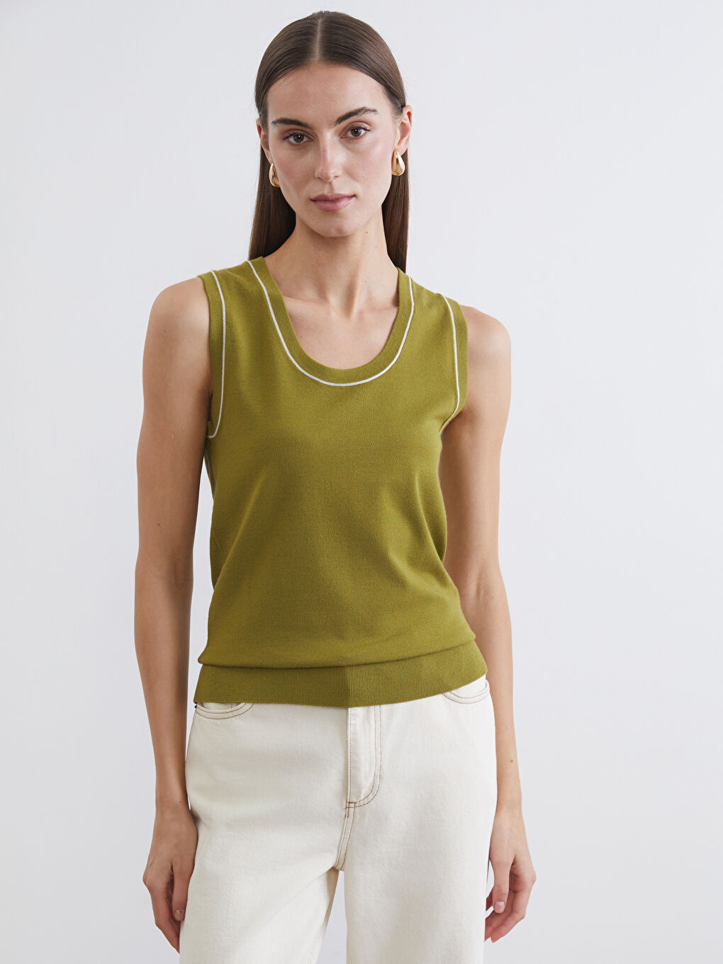 Women's U-Neck Knit Sweater