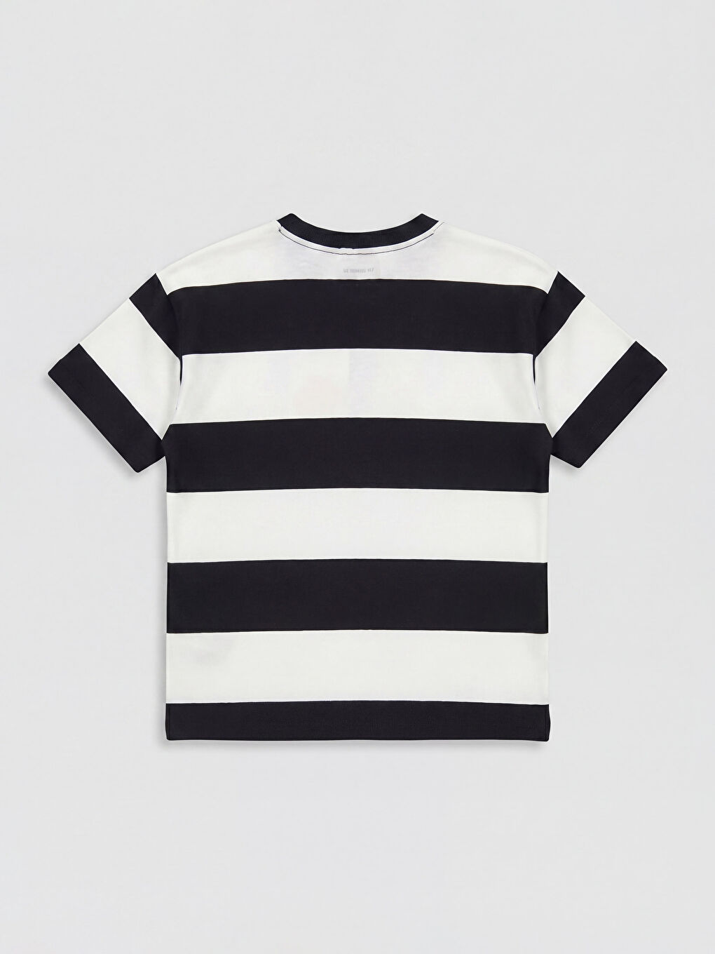 Siyah Beşiktaş Lisanslı Çizgili Erkek Çocuk Tişört-1