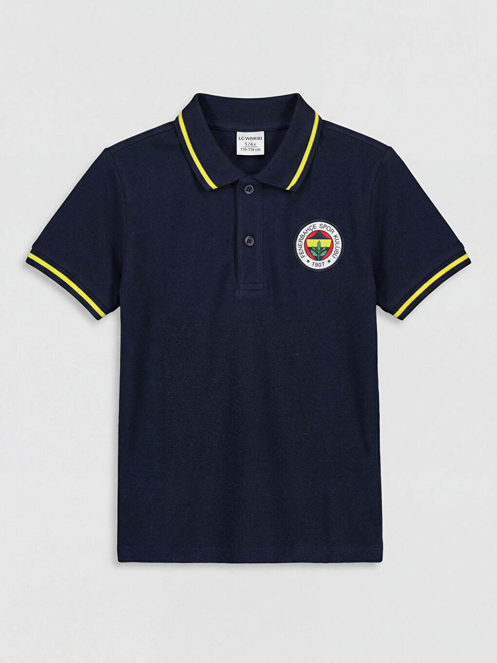 Lacivert Fenerbahçe Lisanslı Erkek Çocuk Polo Yaka Tişört