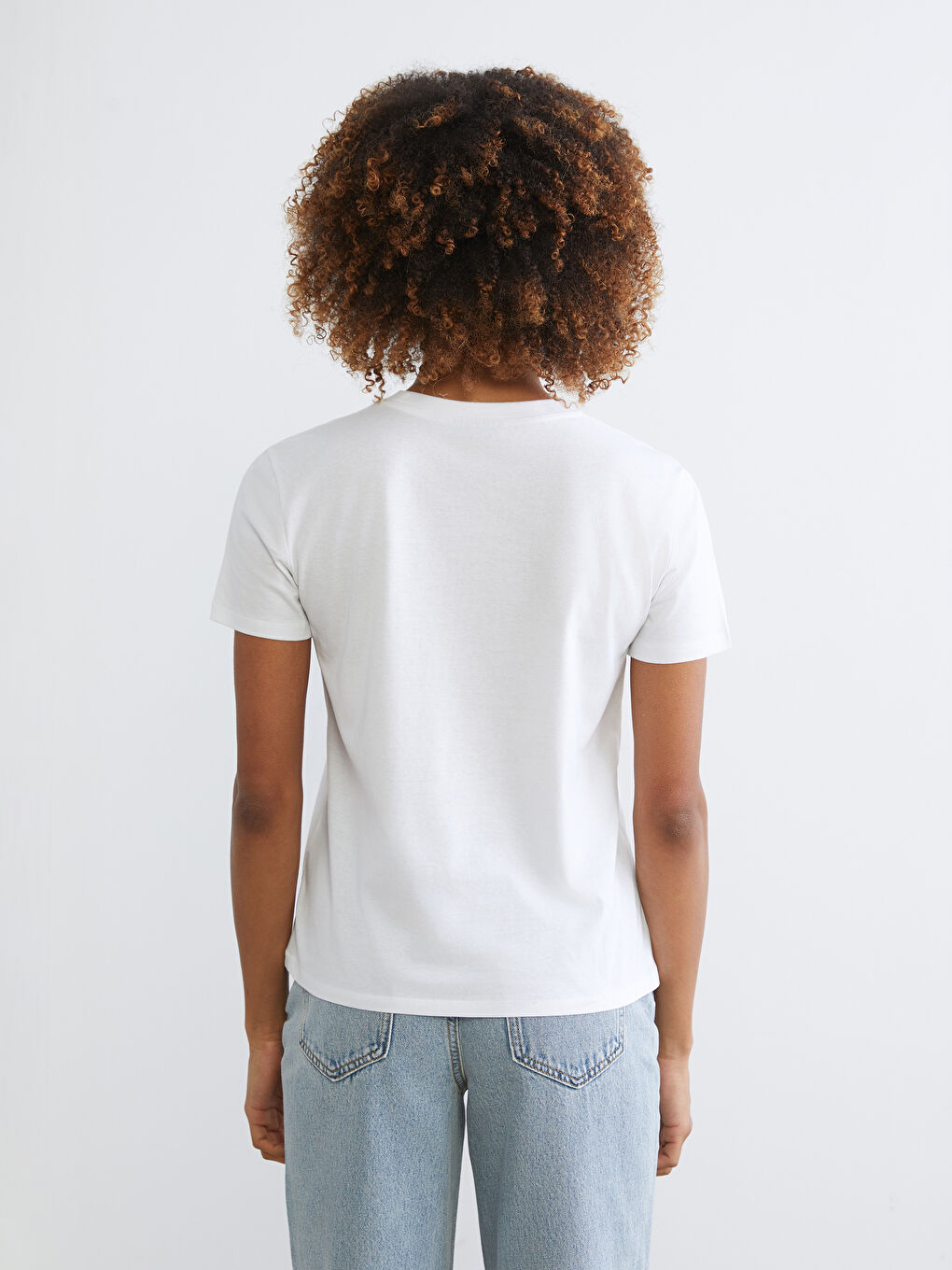 Әйелдер ақ Футболка-3