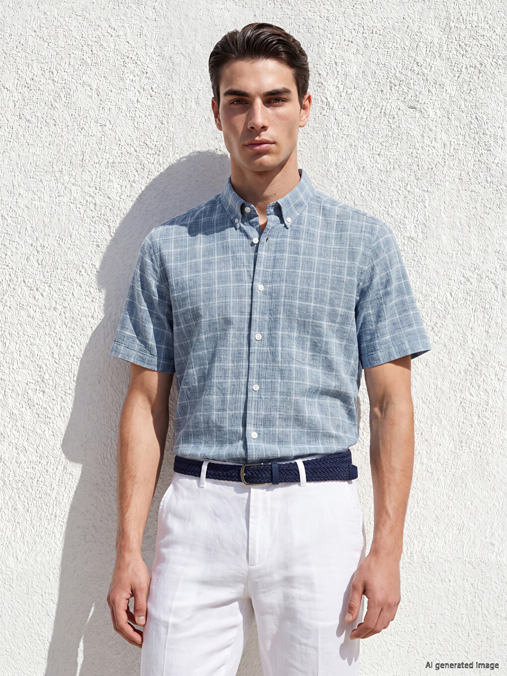 Regular Fit Plaid Men's Shirt