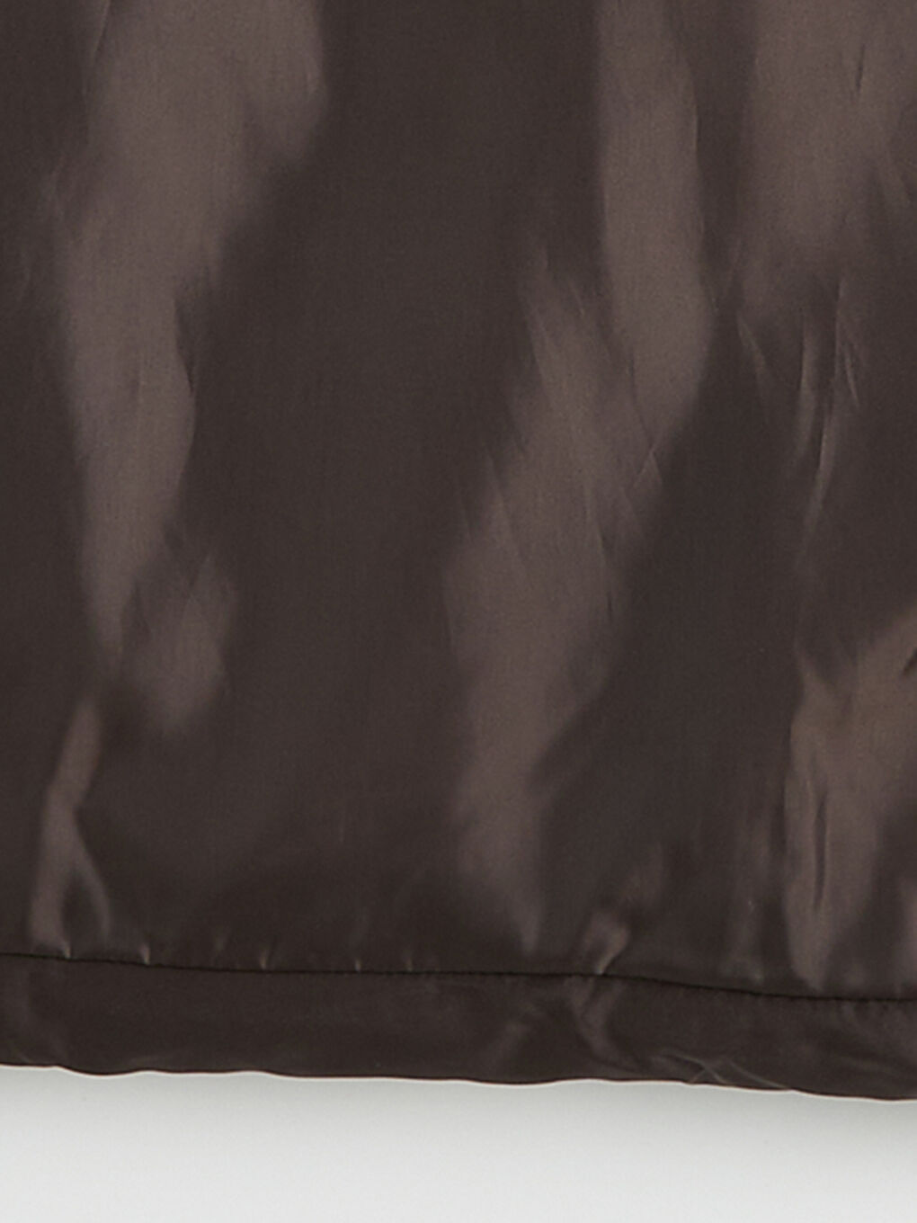 Kahverengi Dik Yaka Kadın Şişme Yelek-2