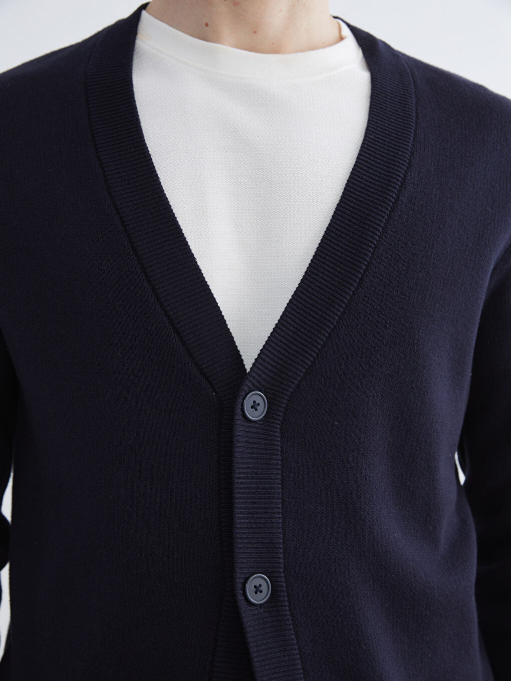 Чоловік ТЕМНО-СИНІЙ Кардиган-2