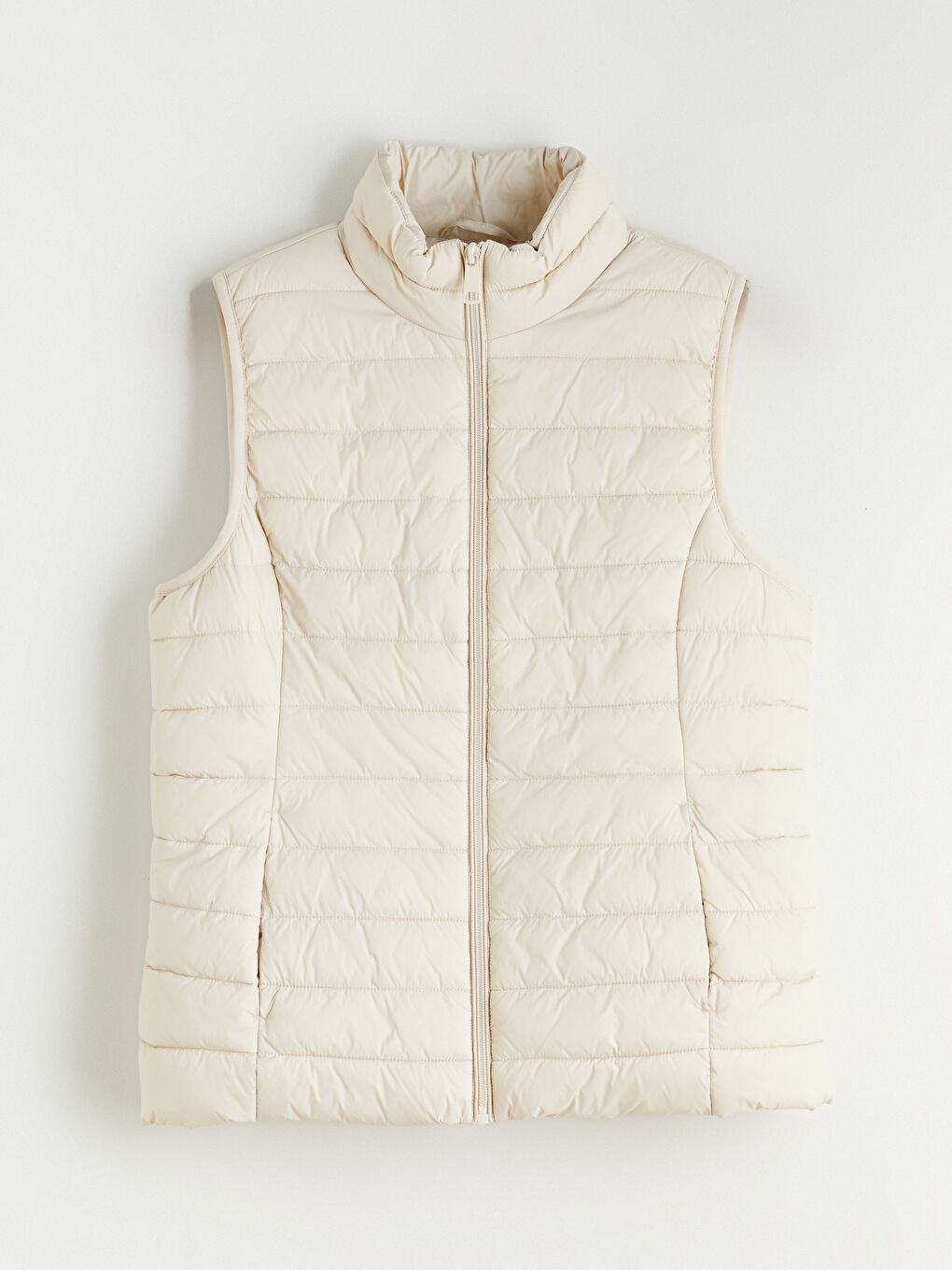 Doudoune sans manches BEIGE Femme-5