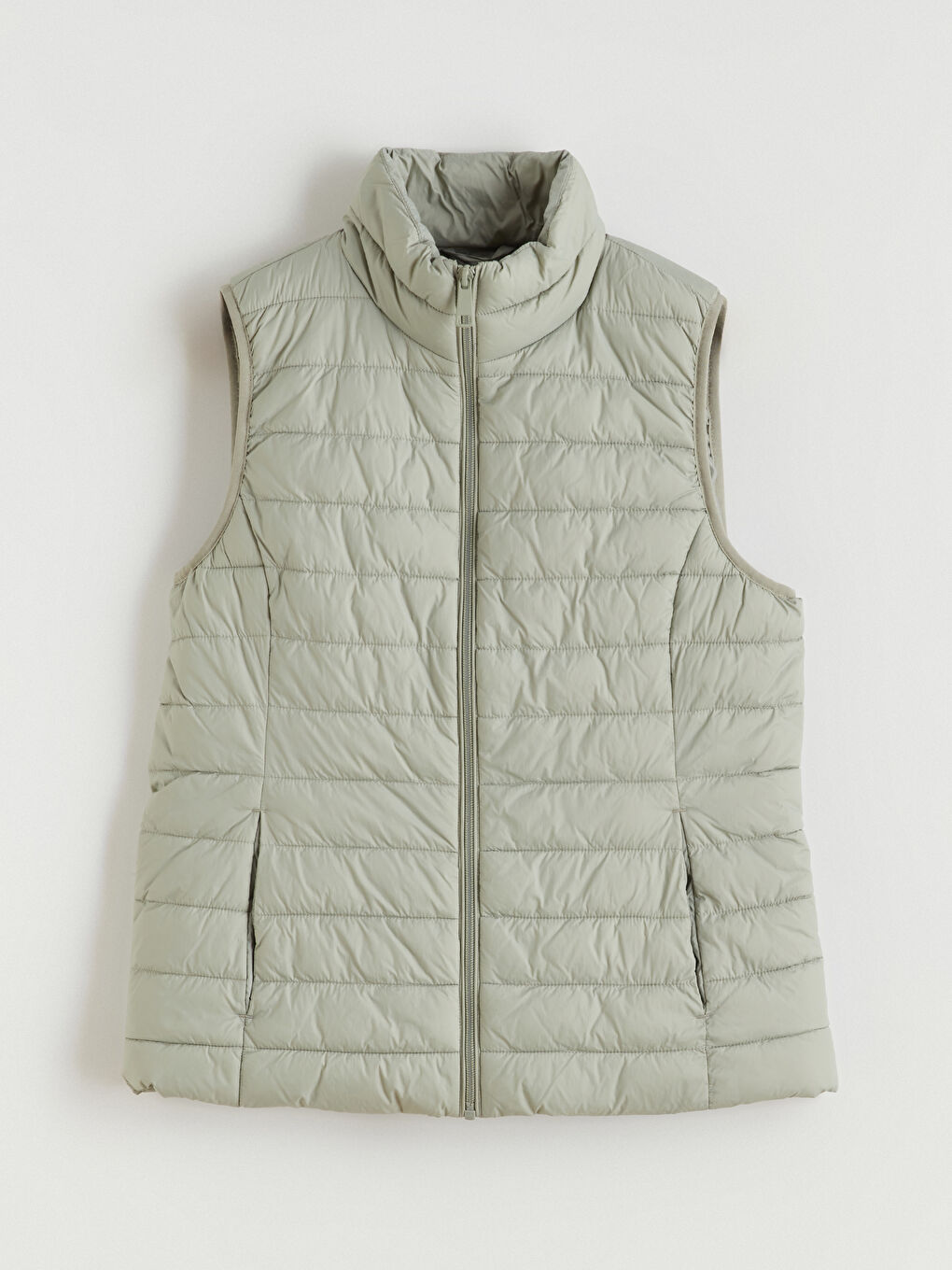 Women's Stand Collar Puffer Vest-5