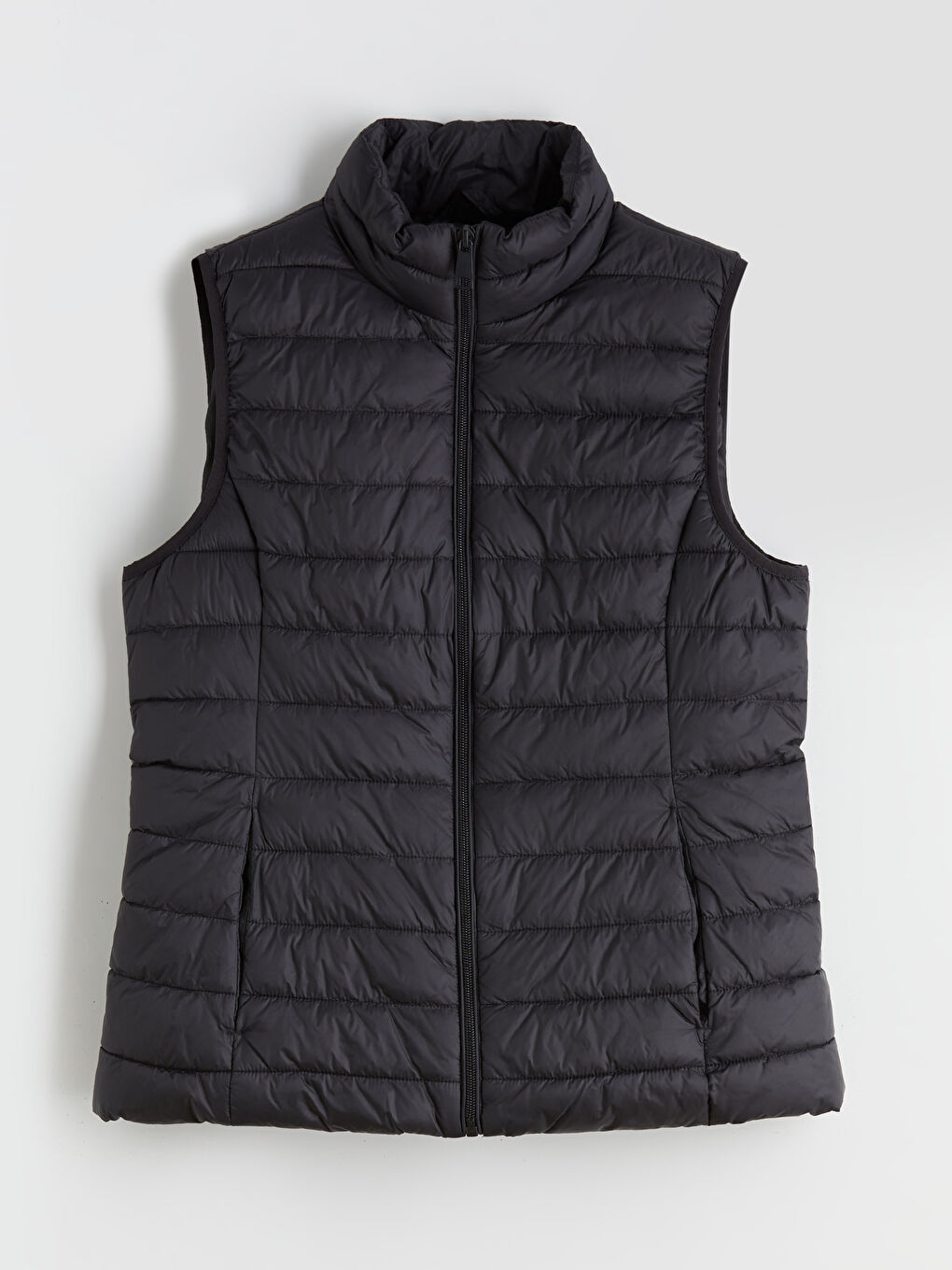Women's Stand-Up Collar Puffer Vest-5