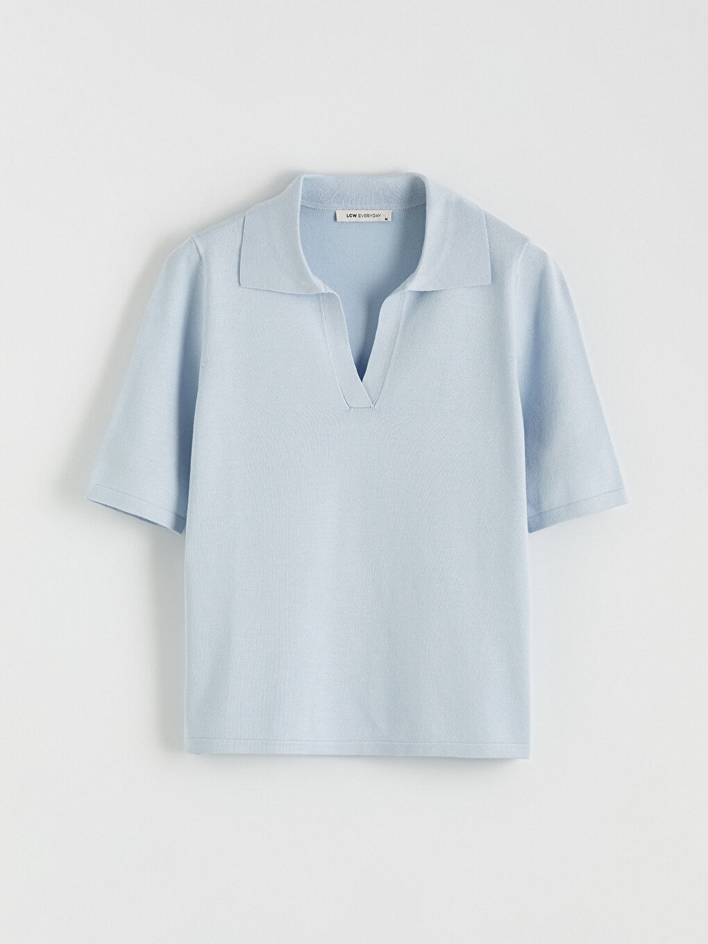 Pulover tricotat cu guler polo pentru femei-4