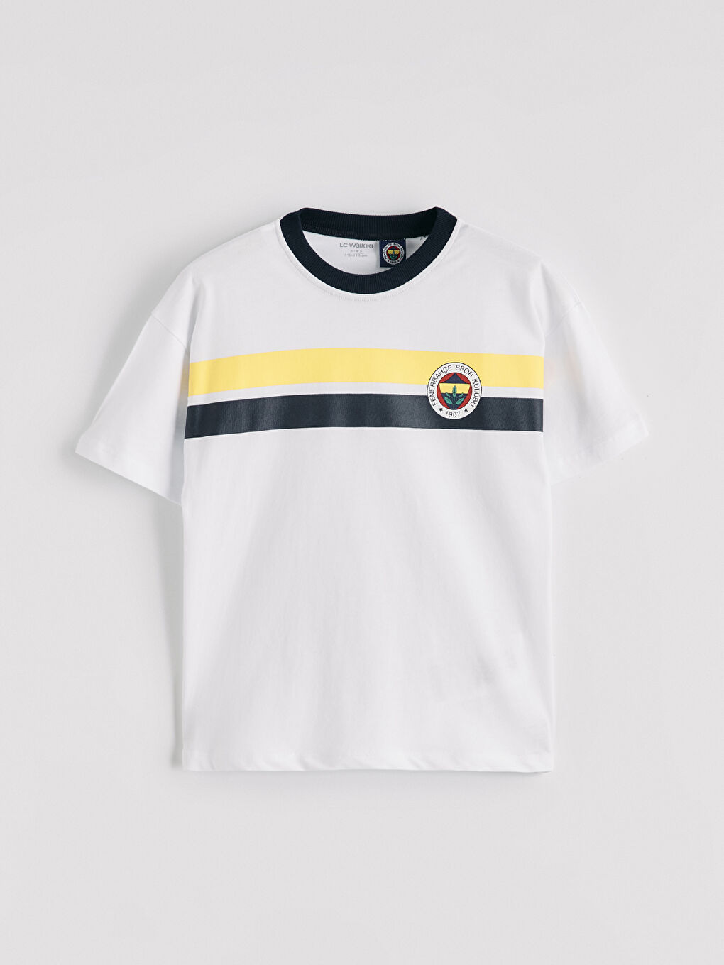 Beyaz Fenerbahçe Baskılı Erkek Çocuk Tişört 2'li-1