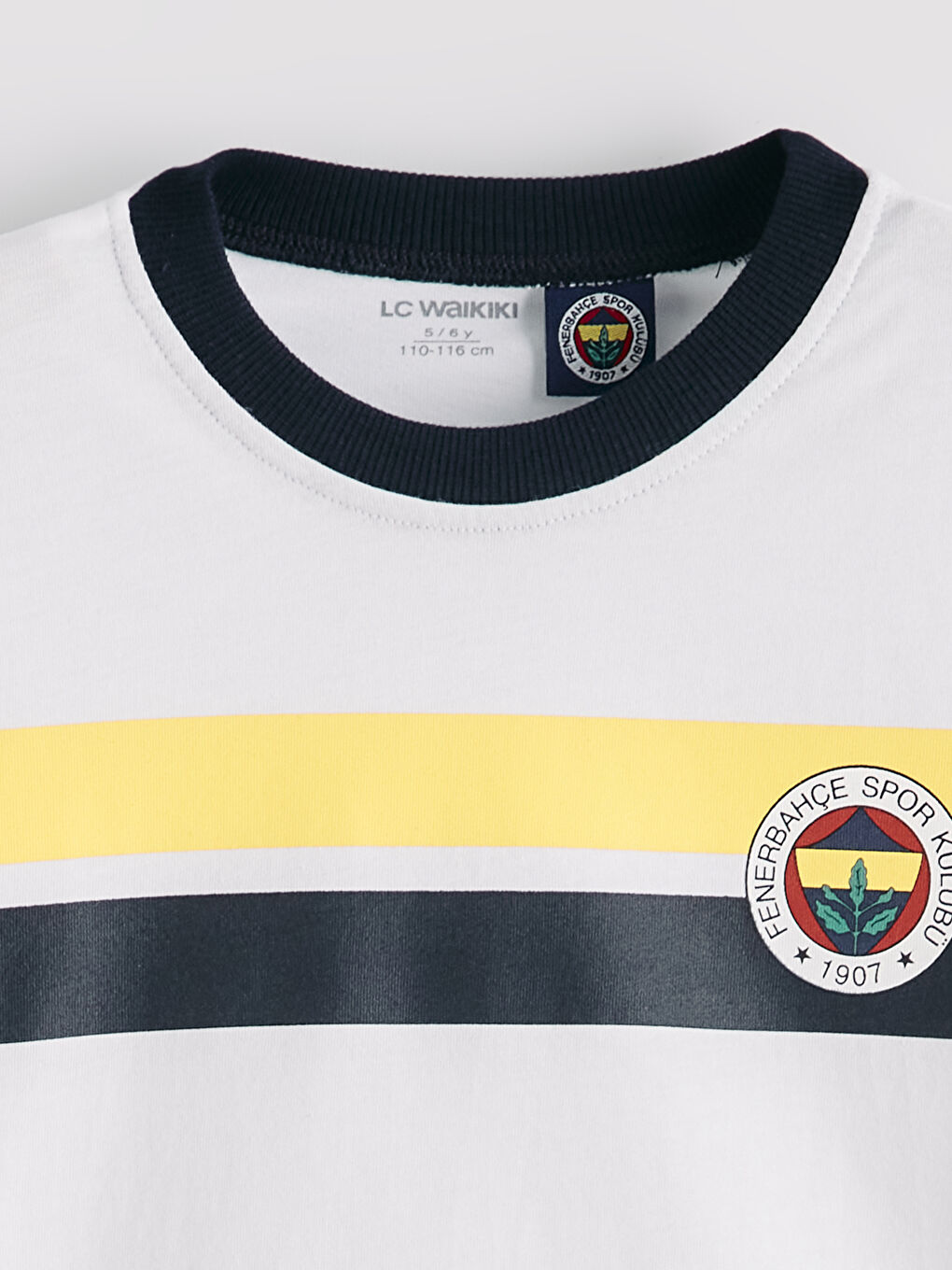 Beyaz Fenerbahçe Baskılı Erkek Çocuk Tişört 2'li-2