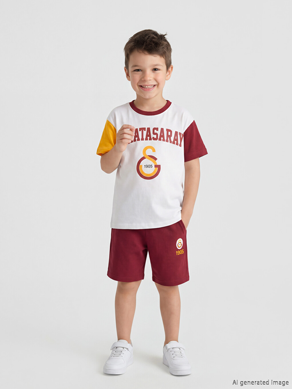 Kırmızı Galatasaray Baskılı Erkek Çocuk Şort