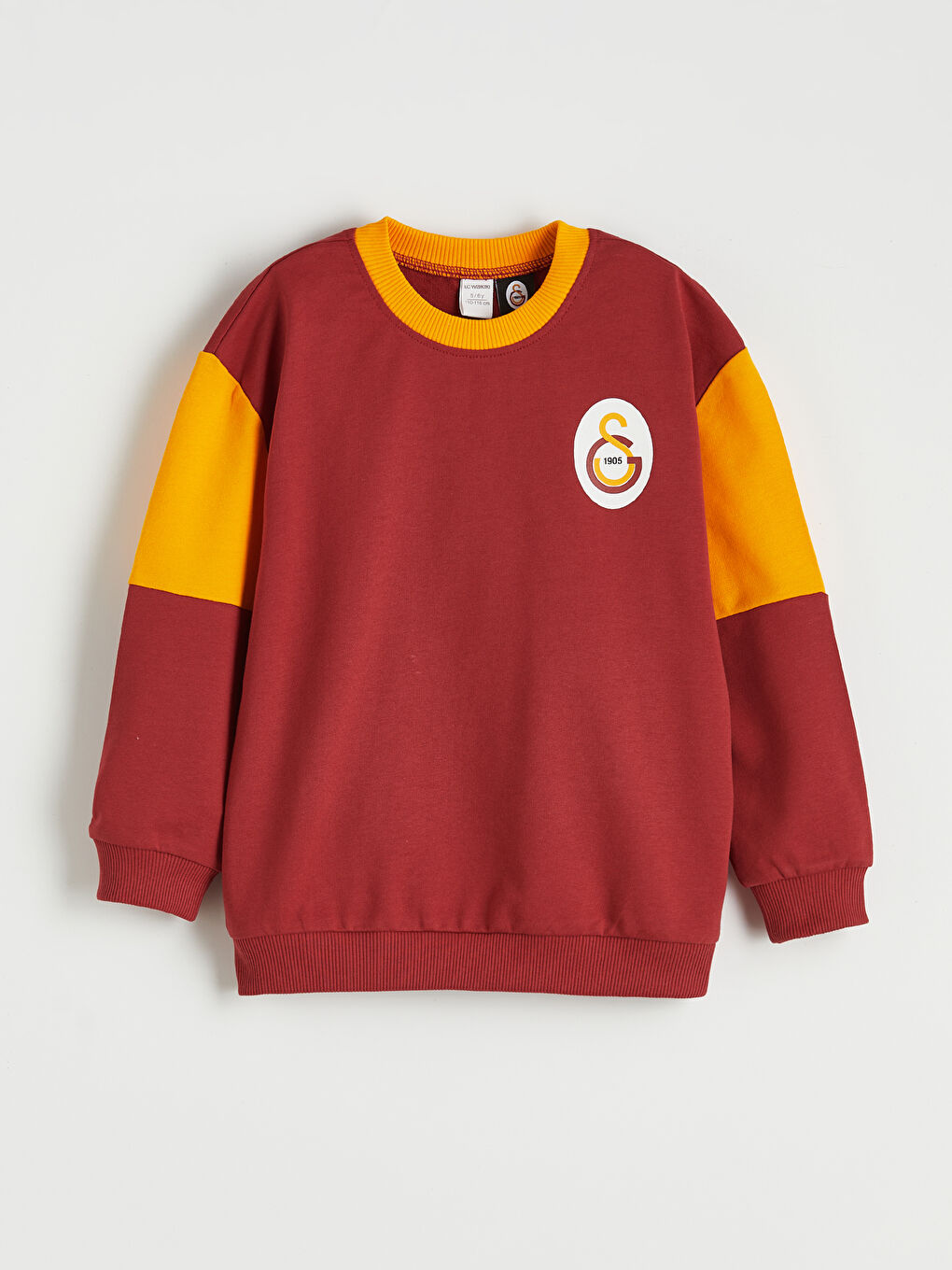 Kırmızı Bisiklet Yaka Galatasaray Baskılı Erkek Çocuk Sweatshirt