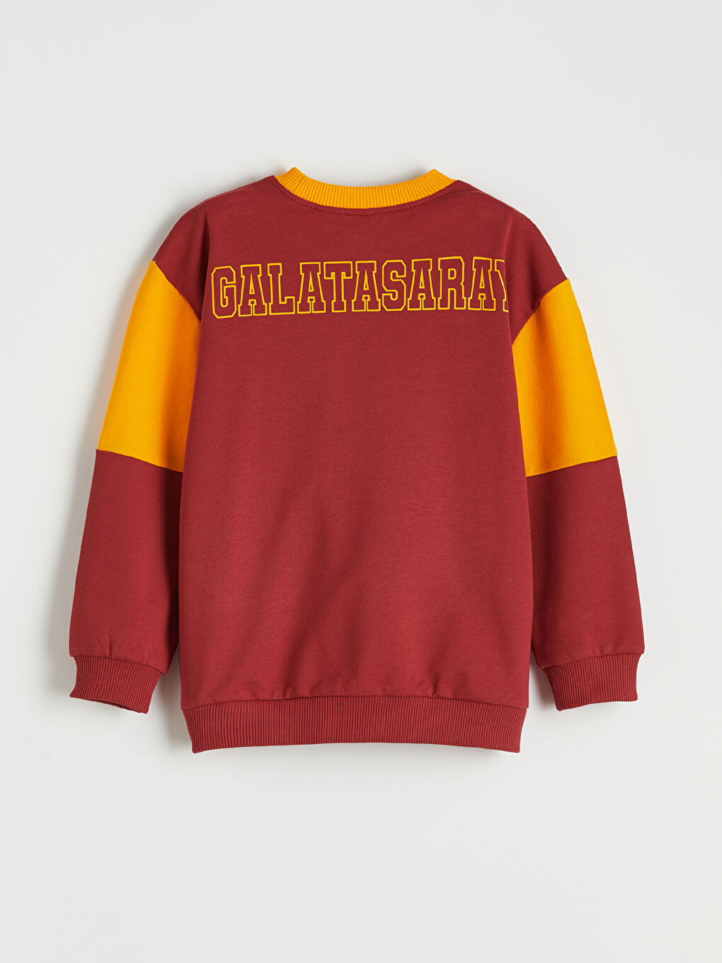 Kırmızı Bisiklet Yaka Galatasaray Baskılı Erkek Çocuk Sweatshirt-1