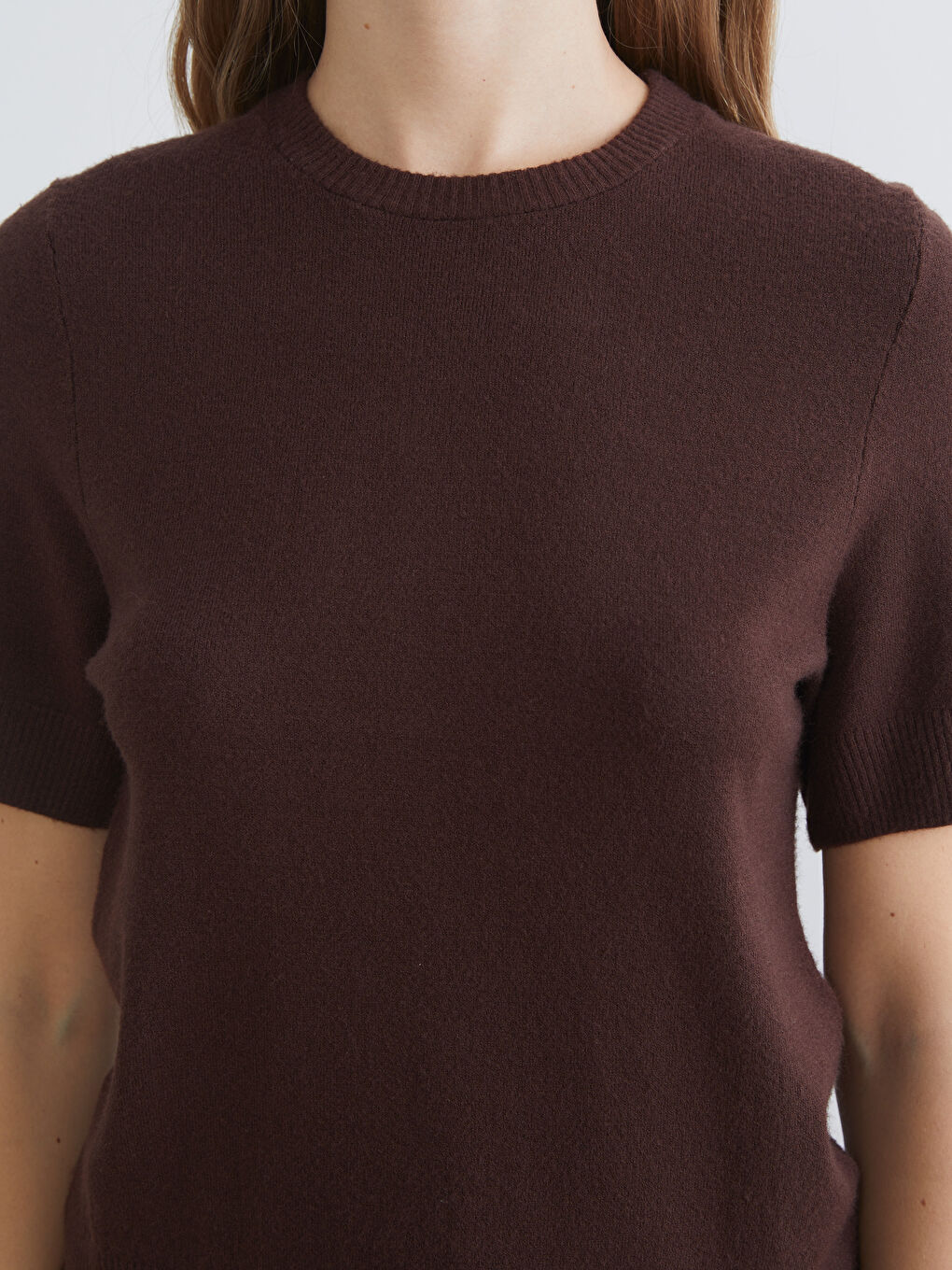 Women's Crew Neck Knit Sweater-2