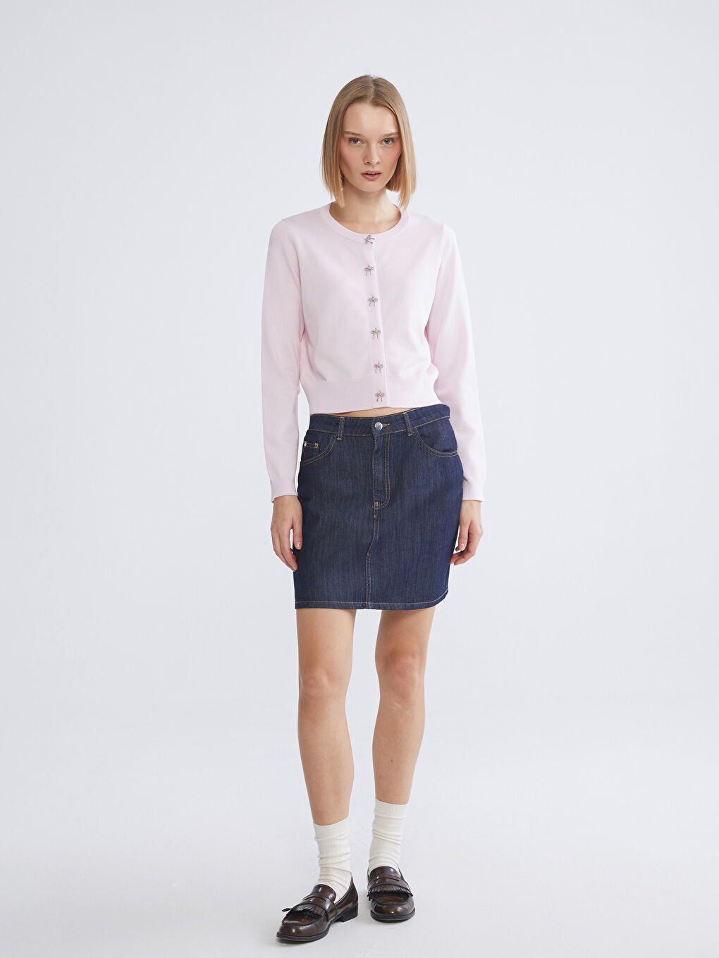 Женщины Розовый Кардиган