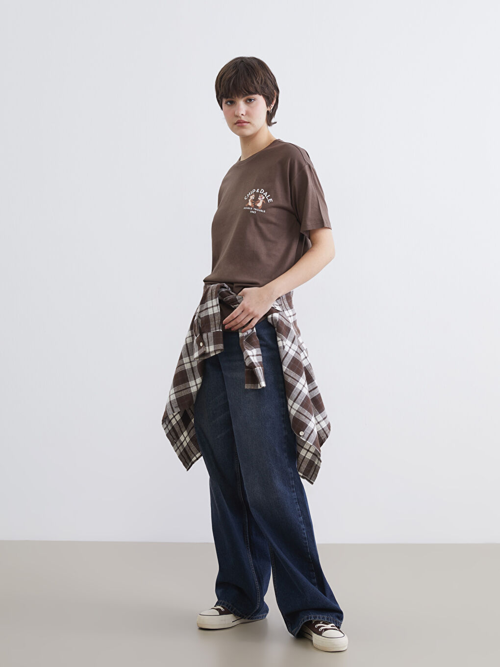 Woman BROWN T-Shirt-1