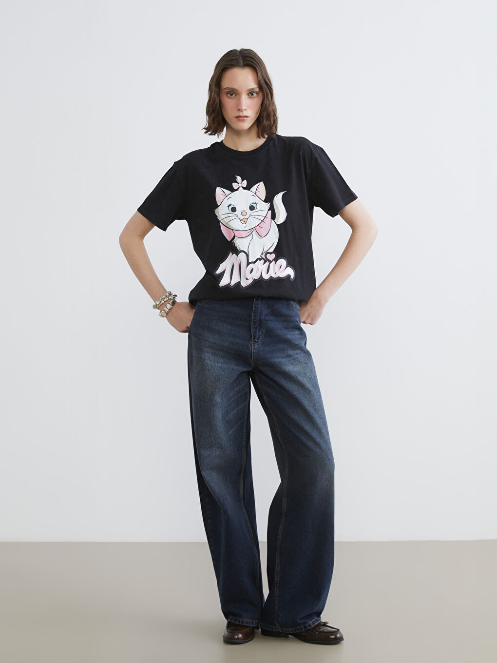 Woman ANTHRACITE T-Shirt-1